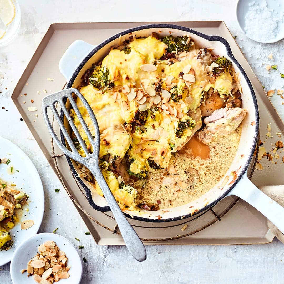 Wenn es abends einmal nicht so viele Kohlenhydrate sein sollen, haben wir hier genau das Richtige für Sie: Unser Rezept für Low-Carb-Hähnchen mit Brokkoli und Champignons.