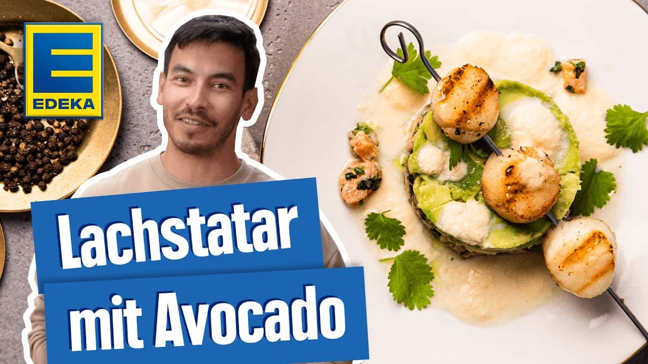 Lachstatar mit Avocado YouTube Platzhalterbild für ein Video mit dem Titel 'Lachstatar mit Avocado'.