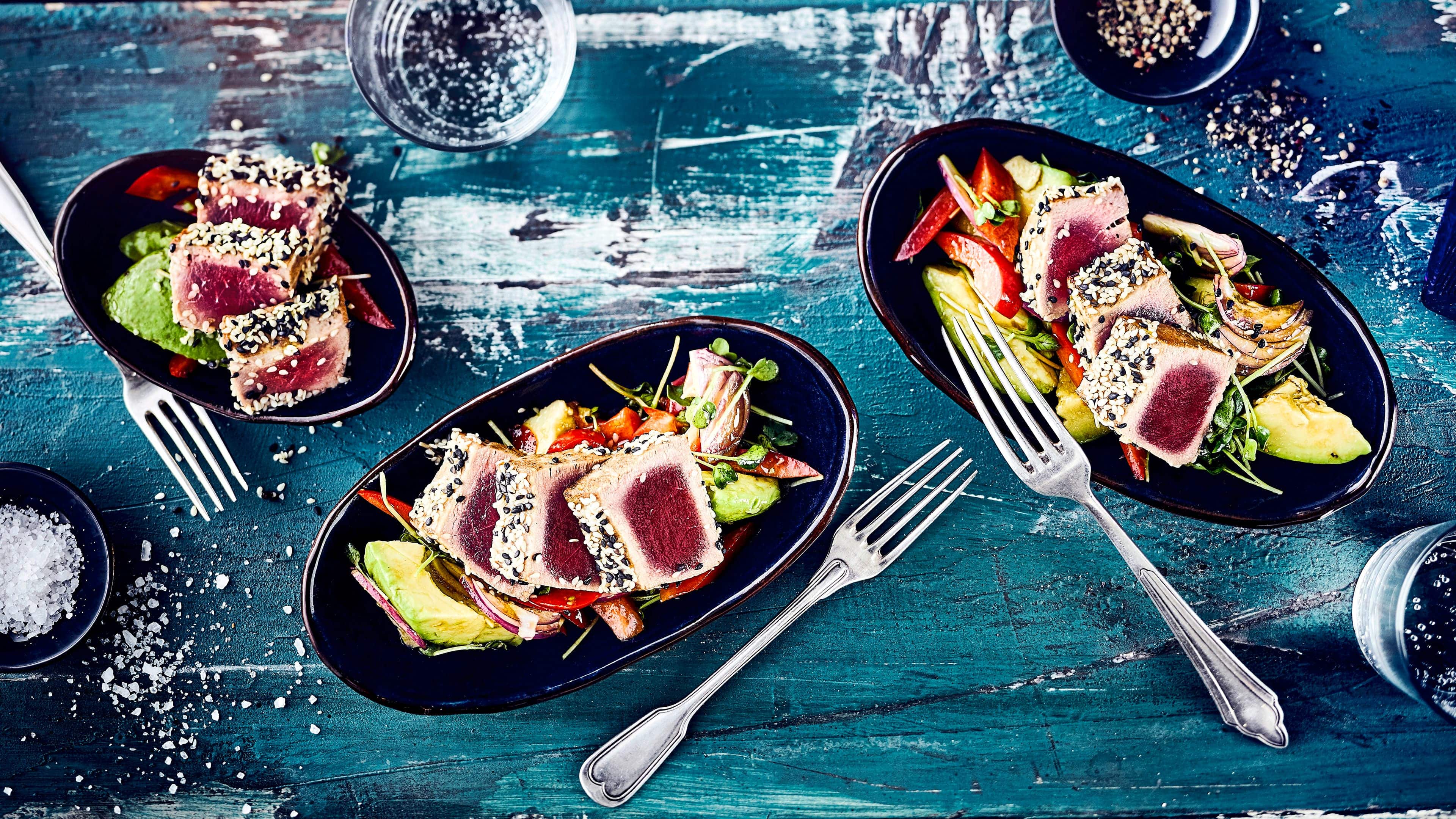 Thunfisch-Kresse-Avocadobett Thunfisch-Kresse-Avocadobett