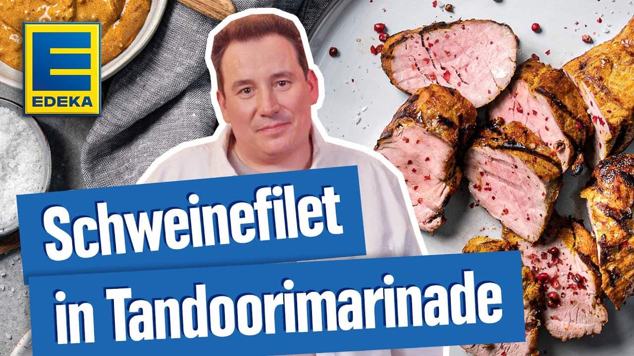 Schweinefilet in Tandoorimarinade YouTube Platzhalterbild für ein Video mit dem Titel 'Schweinefilet in Tandoorimarinade'.