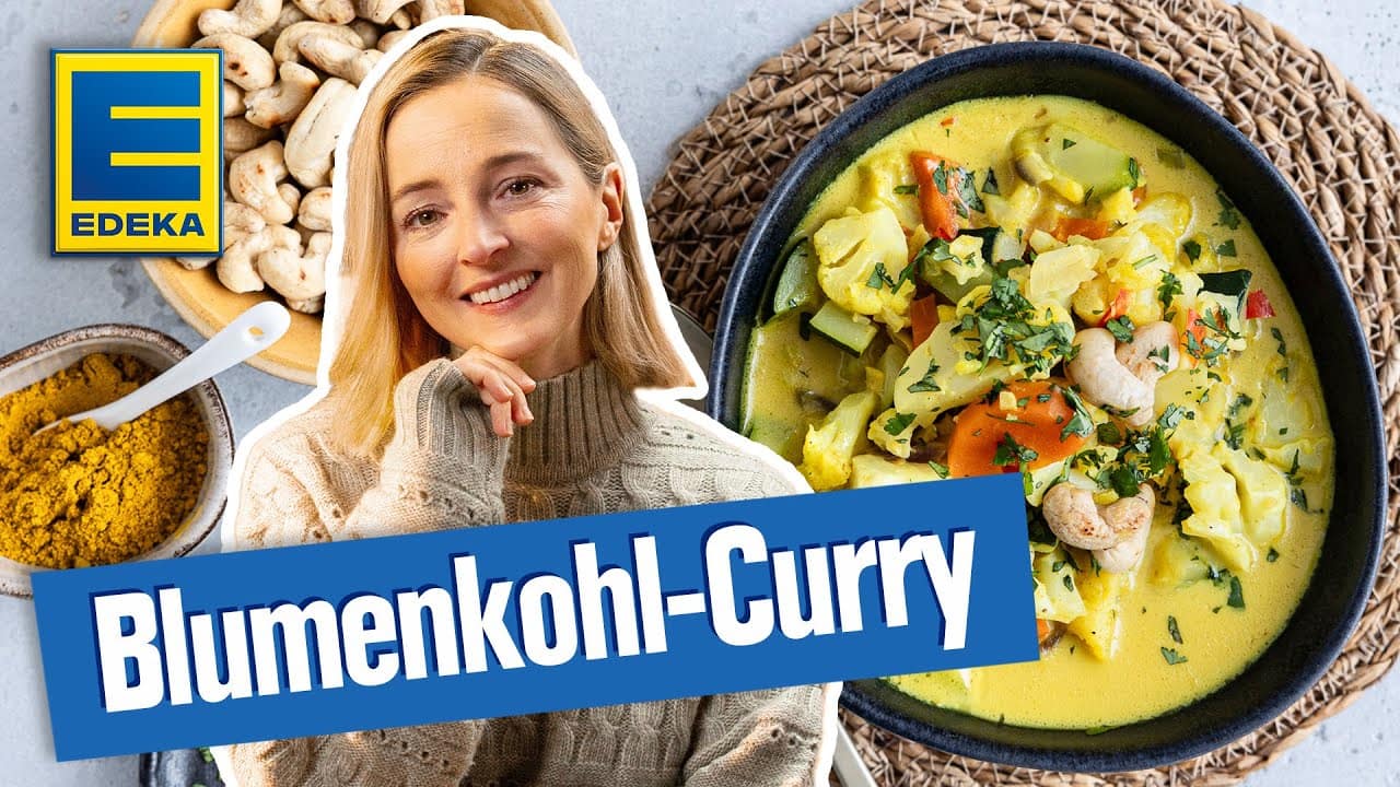 Blumenkohl Curry YouTube Platzhalterbild für ein Video mit dem Titel 'Blumenkohl Curry'.