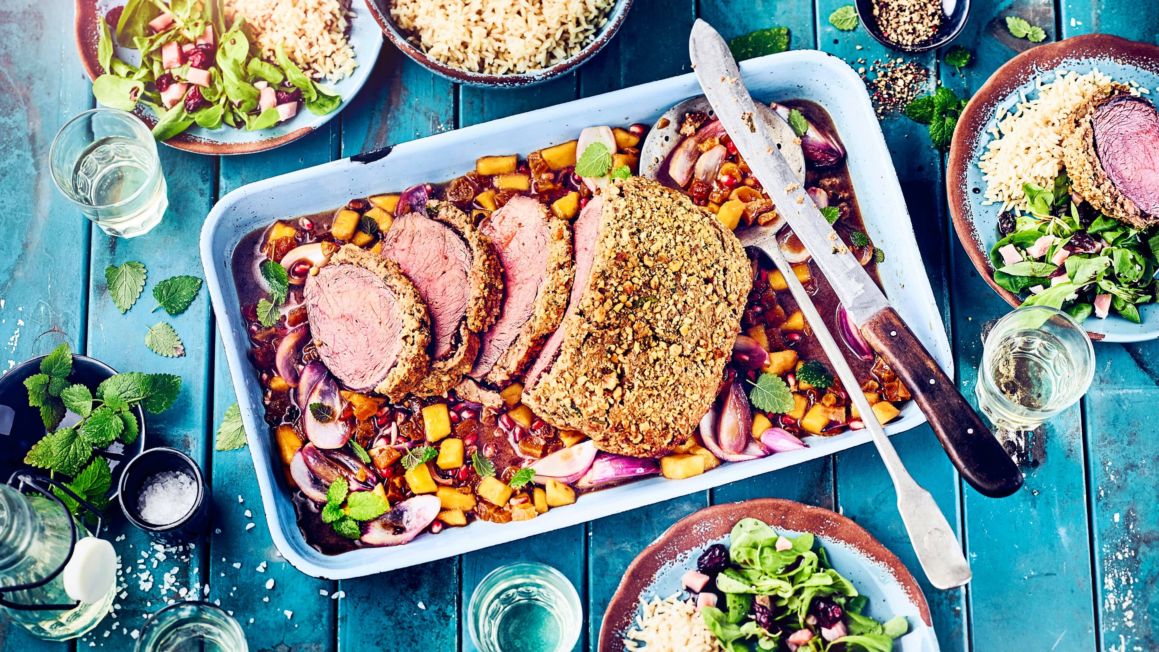 Rinderbraten mit Nusskruste Rinderbraten mit Nusskruste