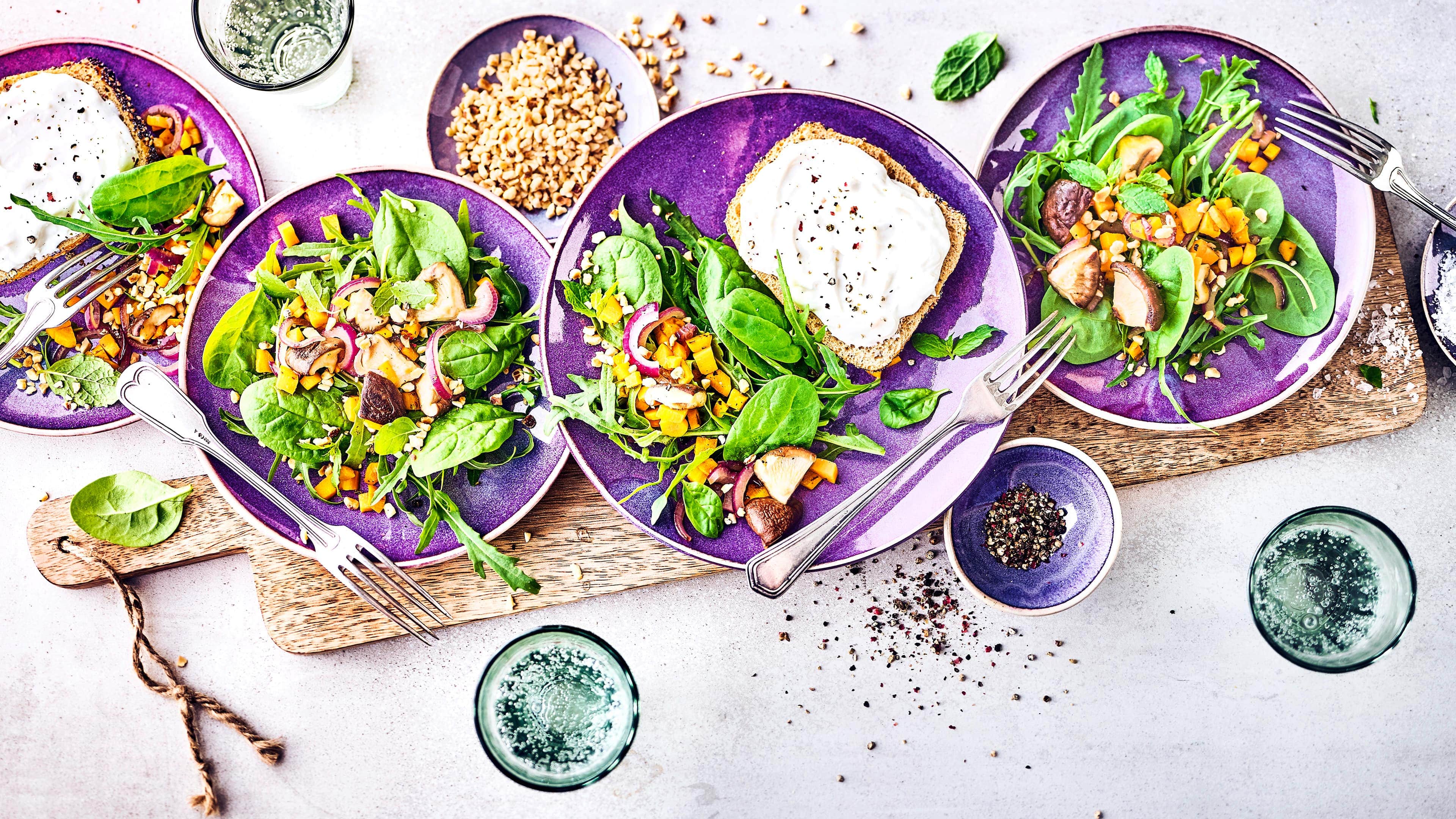 Spinatsalat mit Rucola Spinatsalat mit Rucola
