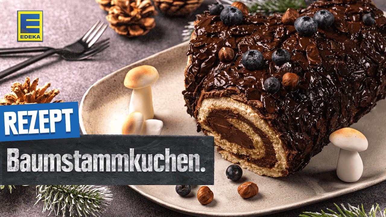 Baumstammkuchen YouTube Platzhalterbild für ein Video mit dem Titel 'Baumstammkuchen'.
