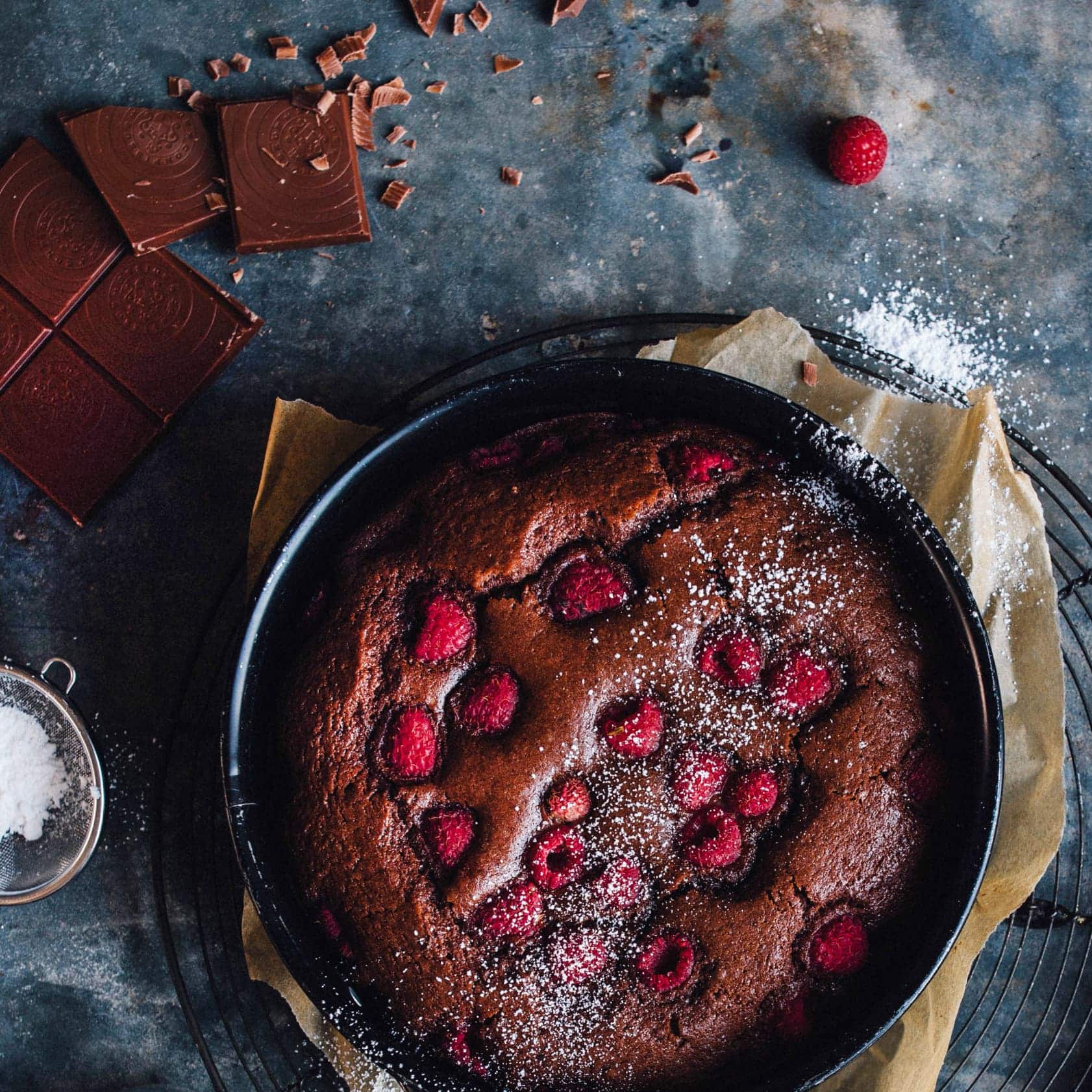 Brownie-Himbeer-Kuchen