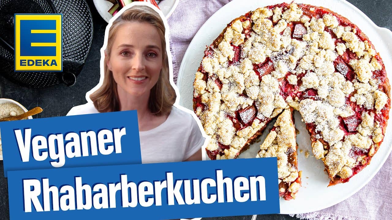 Rhabarberkuchen vegan Rezept YouTube Platzhalterbild für ein Video mit dem Titel 'Rhabarberkuchen vegan Rezept'.