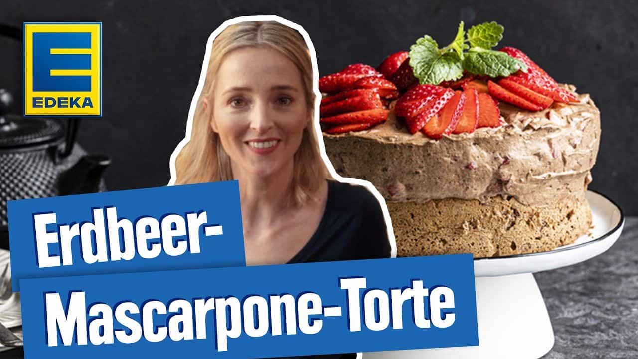 Erdbeer-Mascarpone-Torte YouTube Platzhalterbild für ein Video mit dem Titel 'Erdbeer-Mascarpone-Torte'.