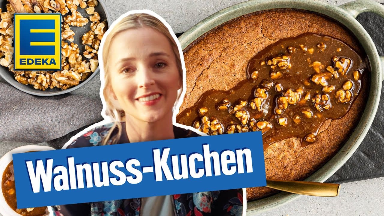 Walnuss-Kuchen mit Karamellsoße YouTube Platzhalterbild für ein Video mit dem Titel 'Walnuss-Kuchen mit Karamellsoße'.