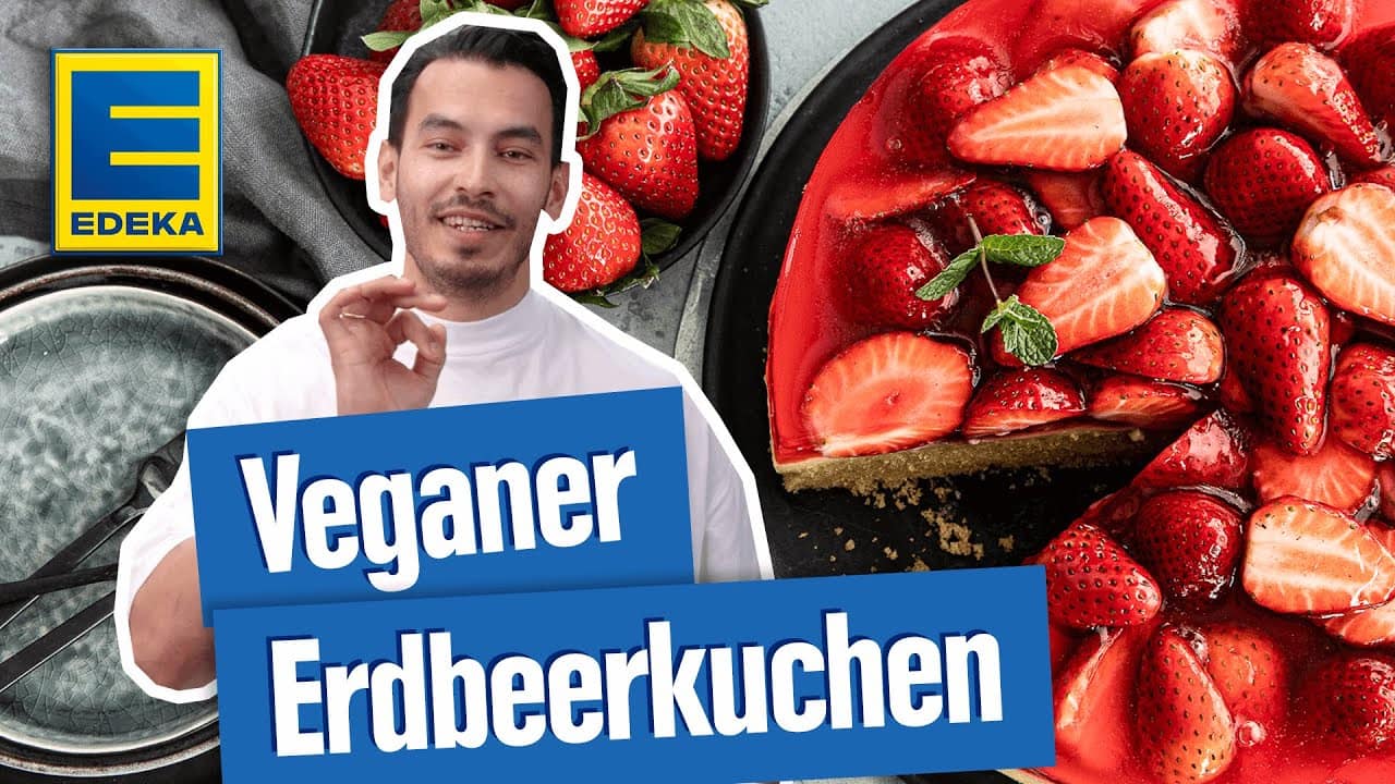 Veganer Erdbeerkuchen YouTube Platzhalterbild für ein Video mit dem Titel 'Veganer Erdbeerkuchen'.