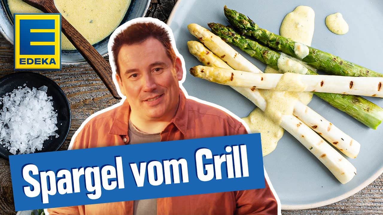 Spargel vom Grill mit veganer Sauce Hollandaise YouTube Platzhalterbild für ein Video mit dem Titel 'Spargel vom Grill mit veganer Sauce Hollandaise'.
