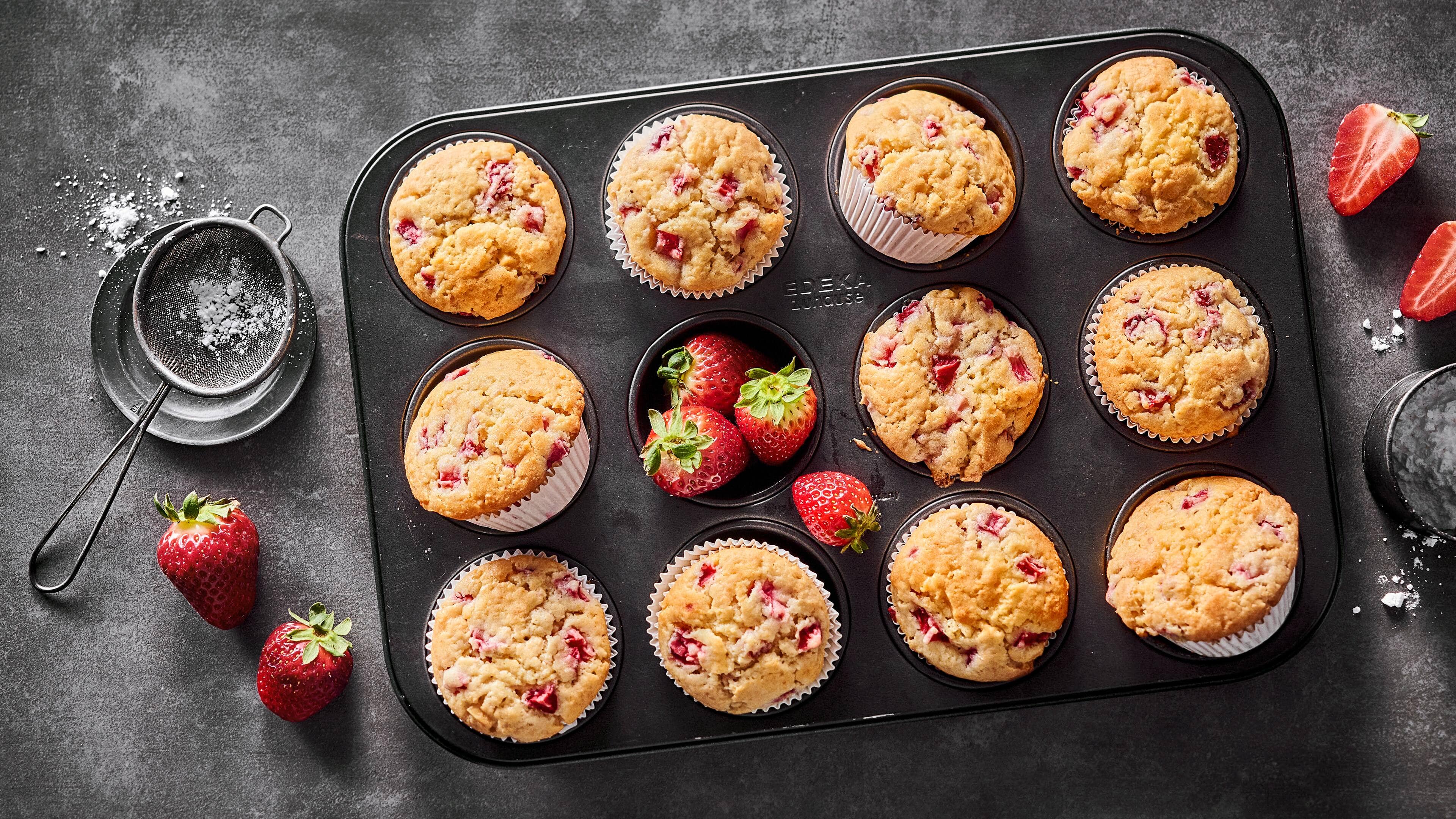 Erdbeer Muffins Erdbeer Muffins