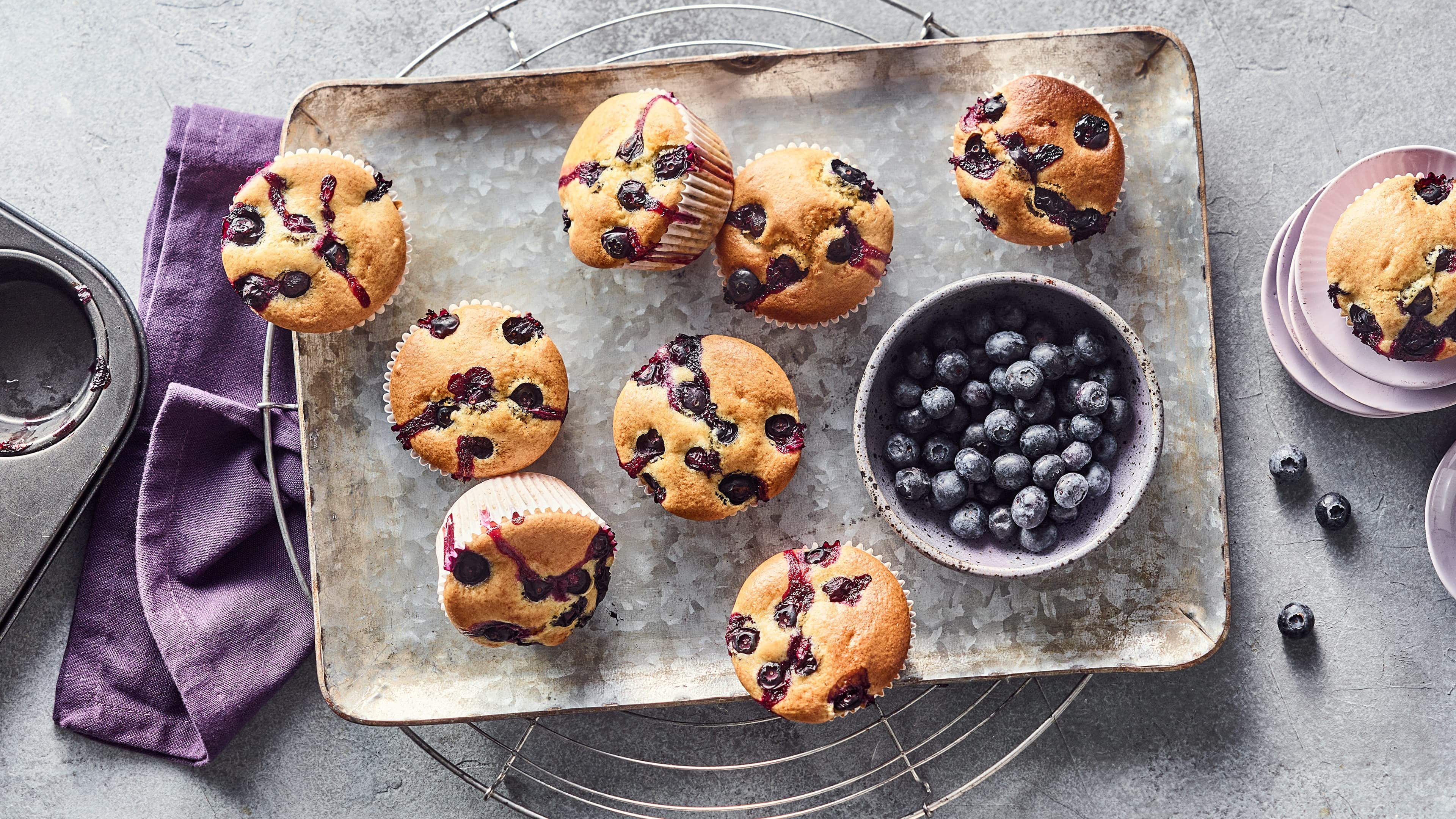 Vegane Blaubeermuffins Vegane Blaubeermuffins