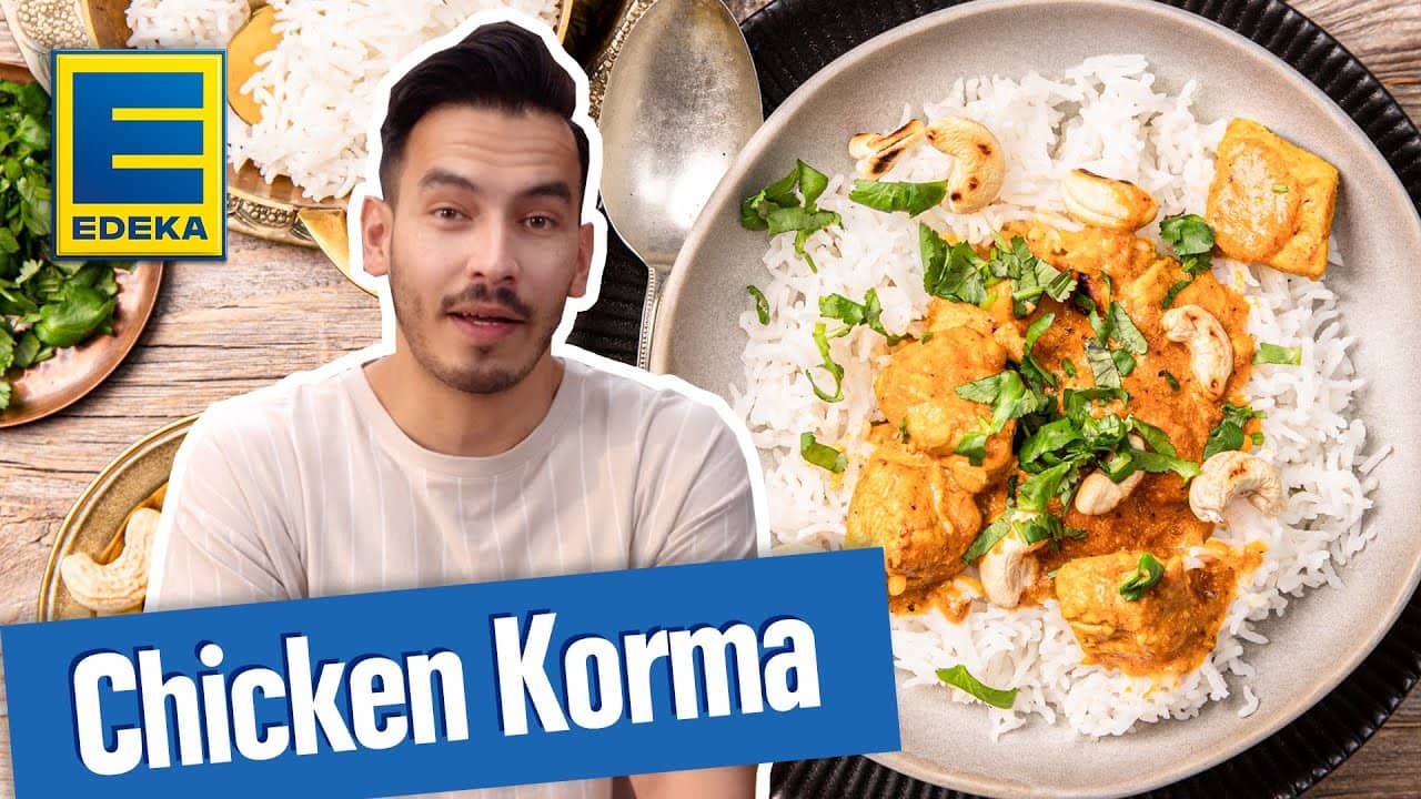Chicken Korma YouTube Platzhalterbild für ein Video mit dem Titel 'Chicken Korma'.