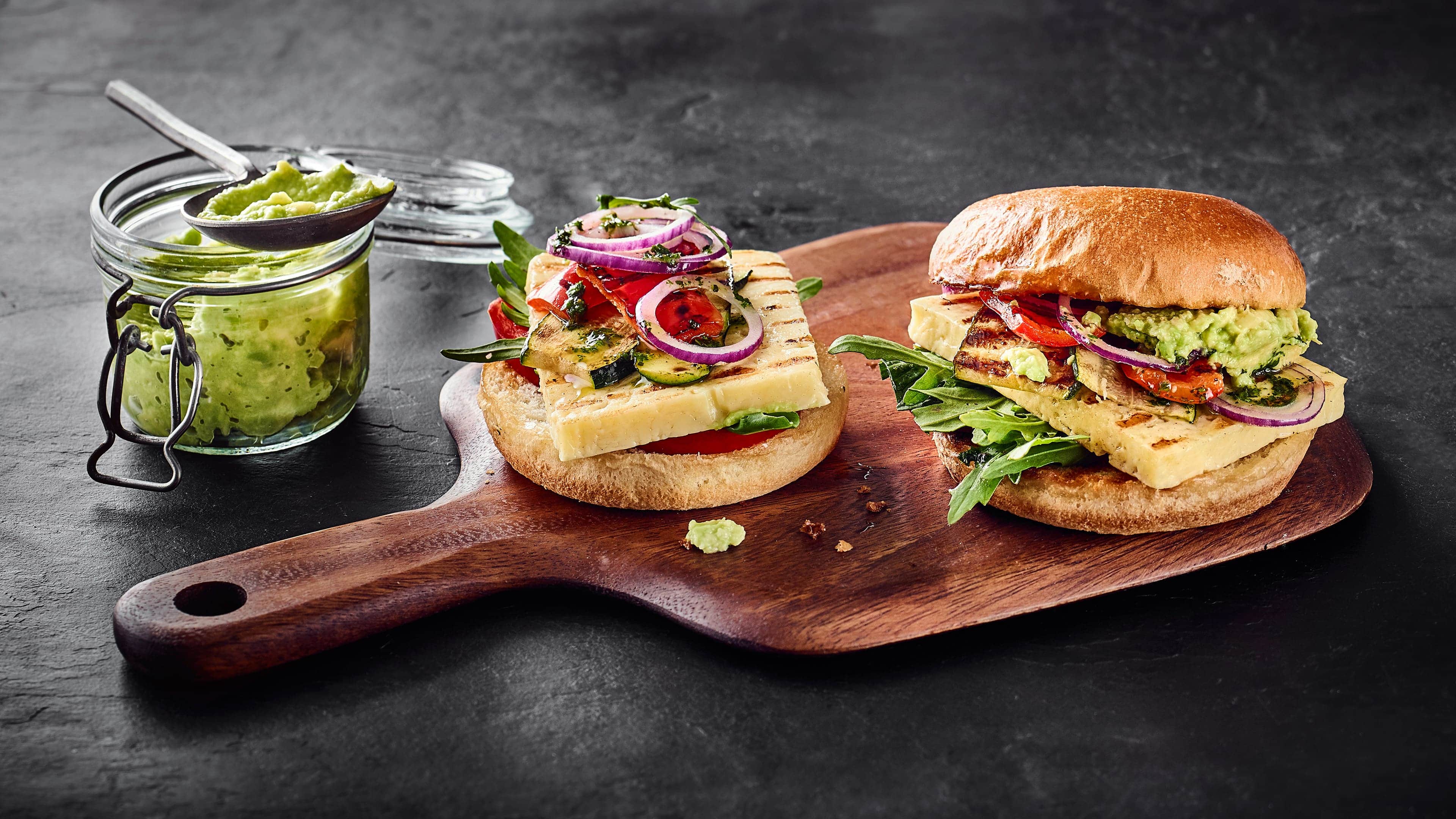 Halloumi-Burger Halloumi-Burger