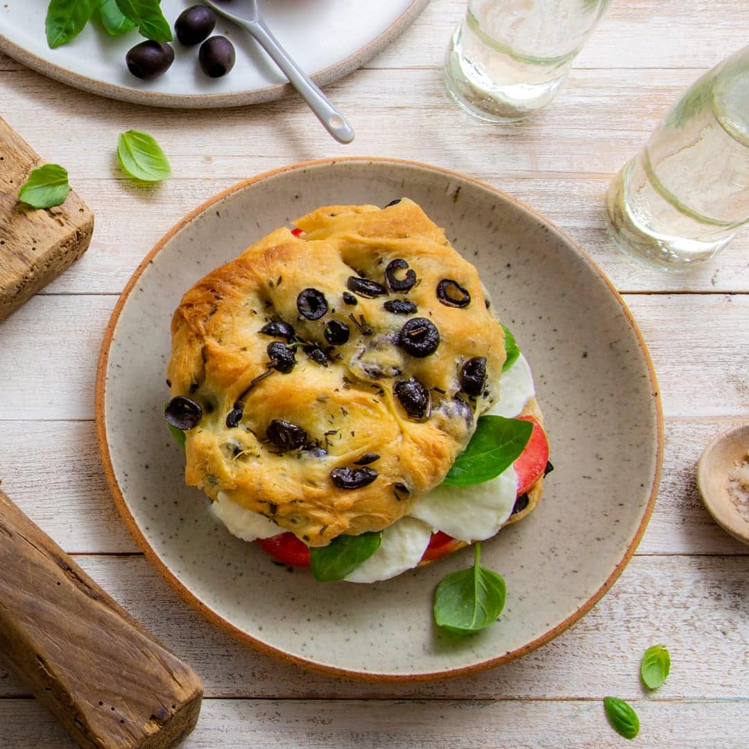Focaccia mit Oliven