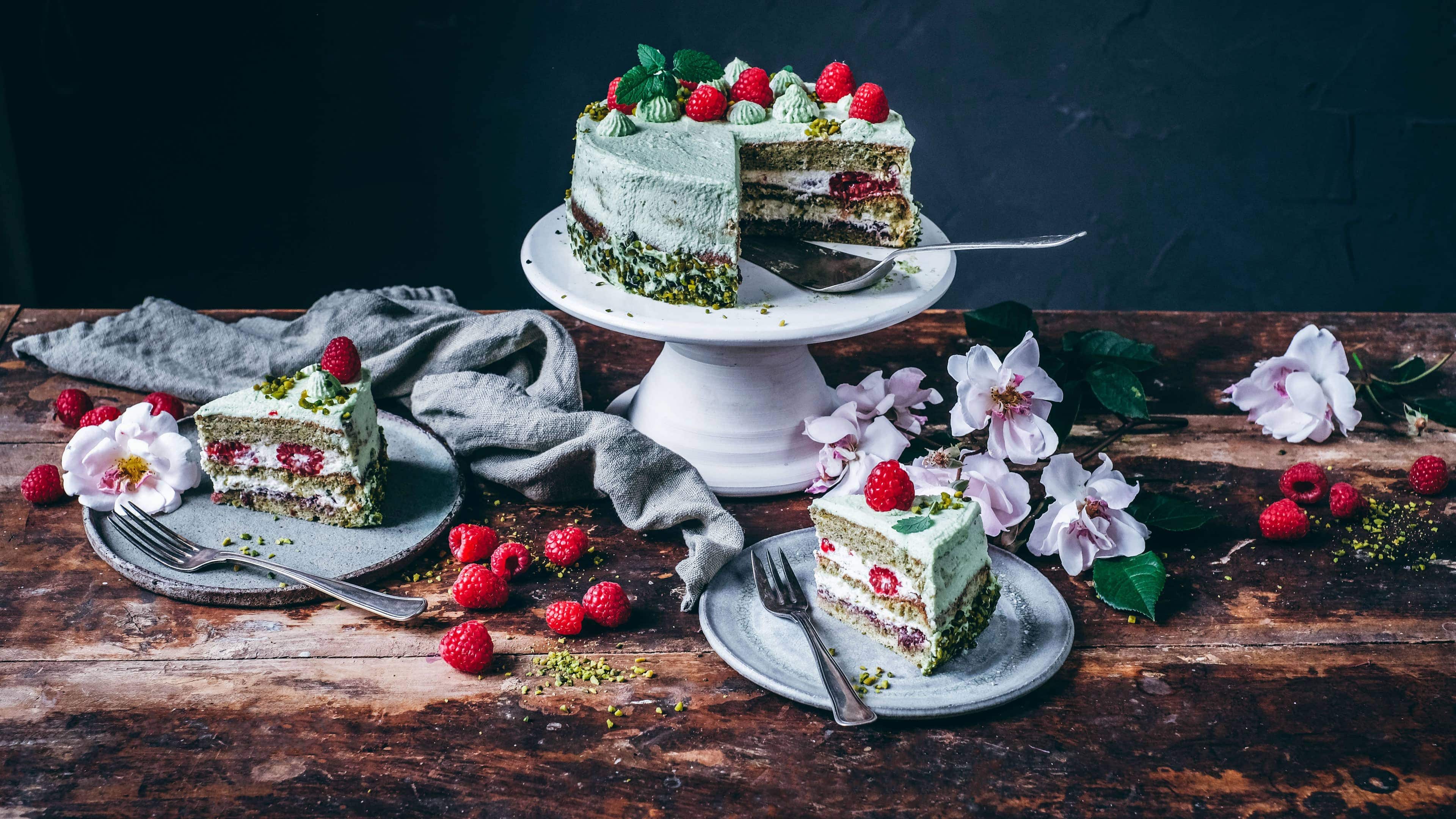 Pistazien-Himbeer-Torte Pistazien-Himbeer-Torte