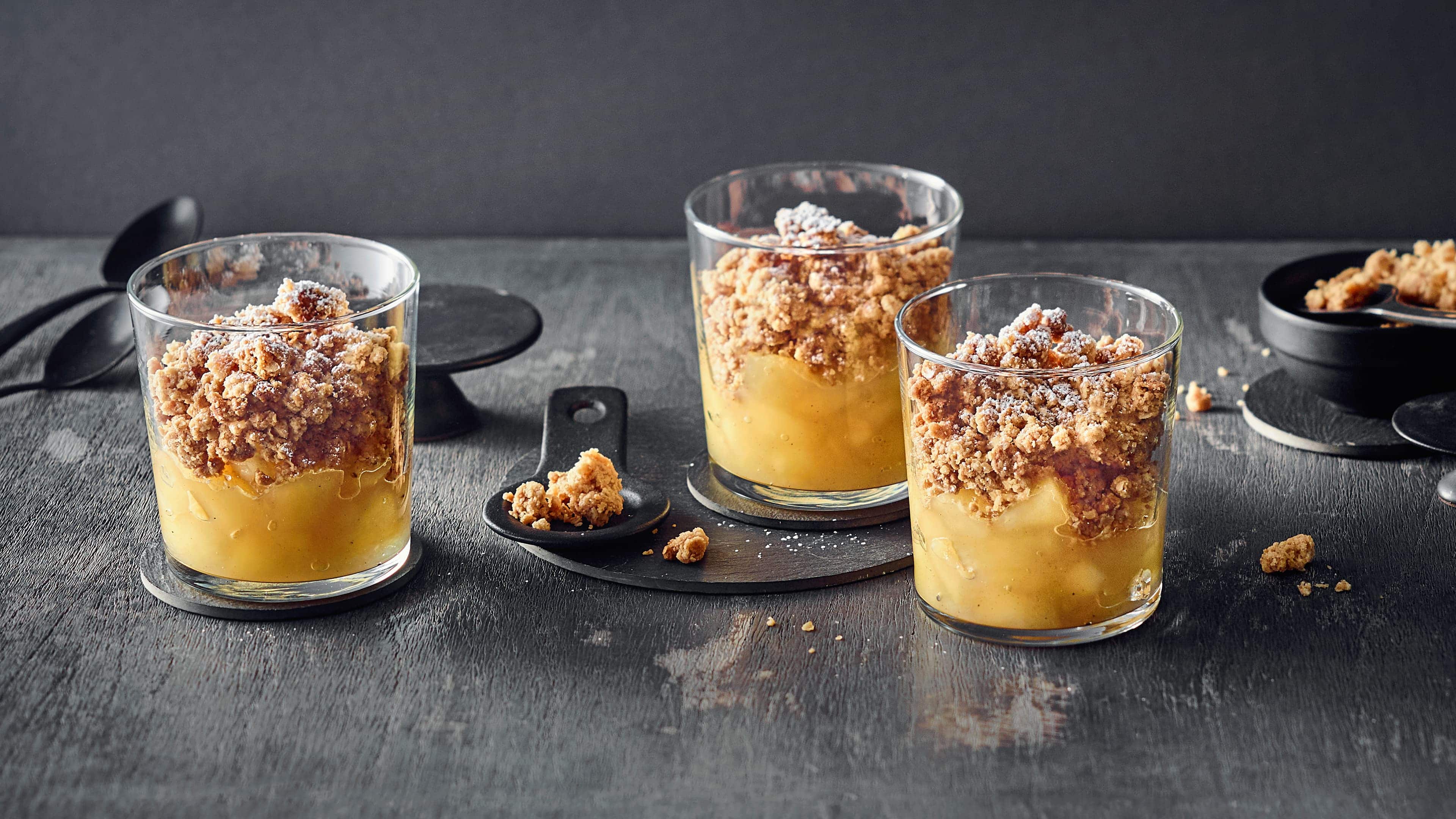 Apfel-Crumble im Glas Apfel-Crumble im Glas
