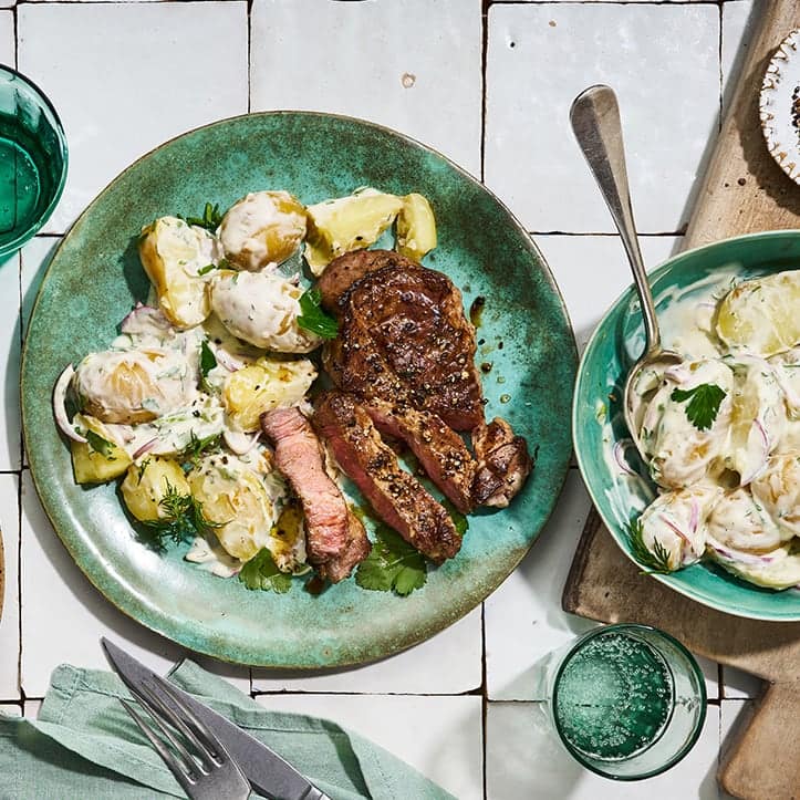 Schweinenacken mit Kartoffelsalat