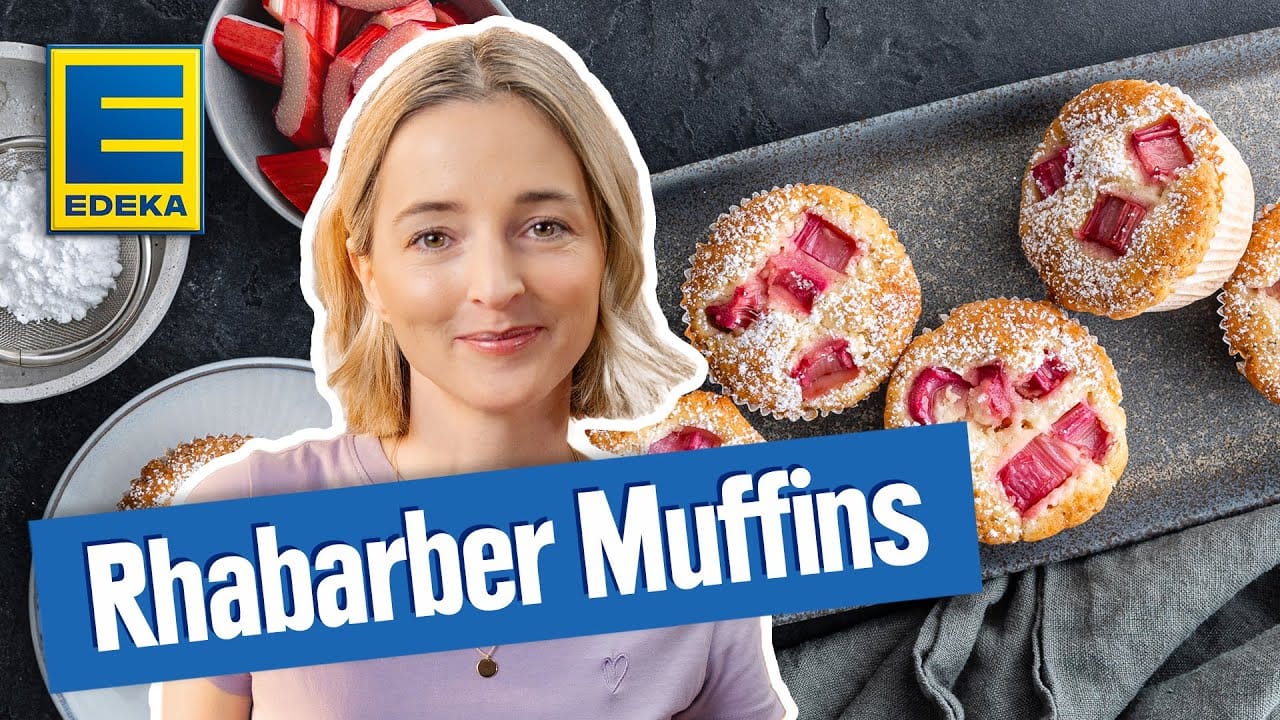 Rhabarber Muffins YouTube Platzhalterbild für ein Video mit dem Titel 'Rhabarber Muffins'.