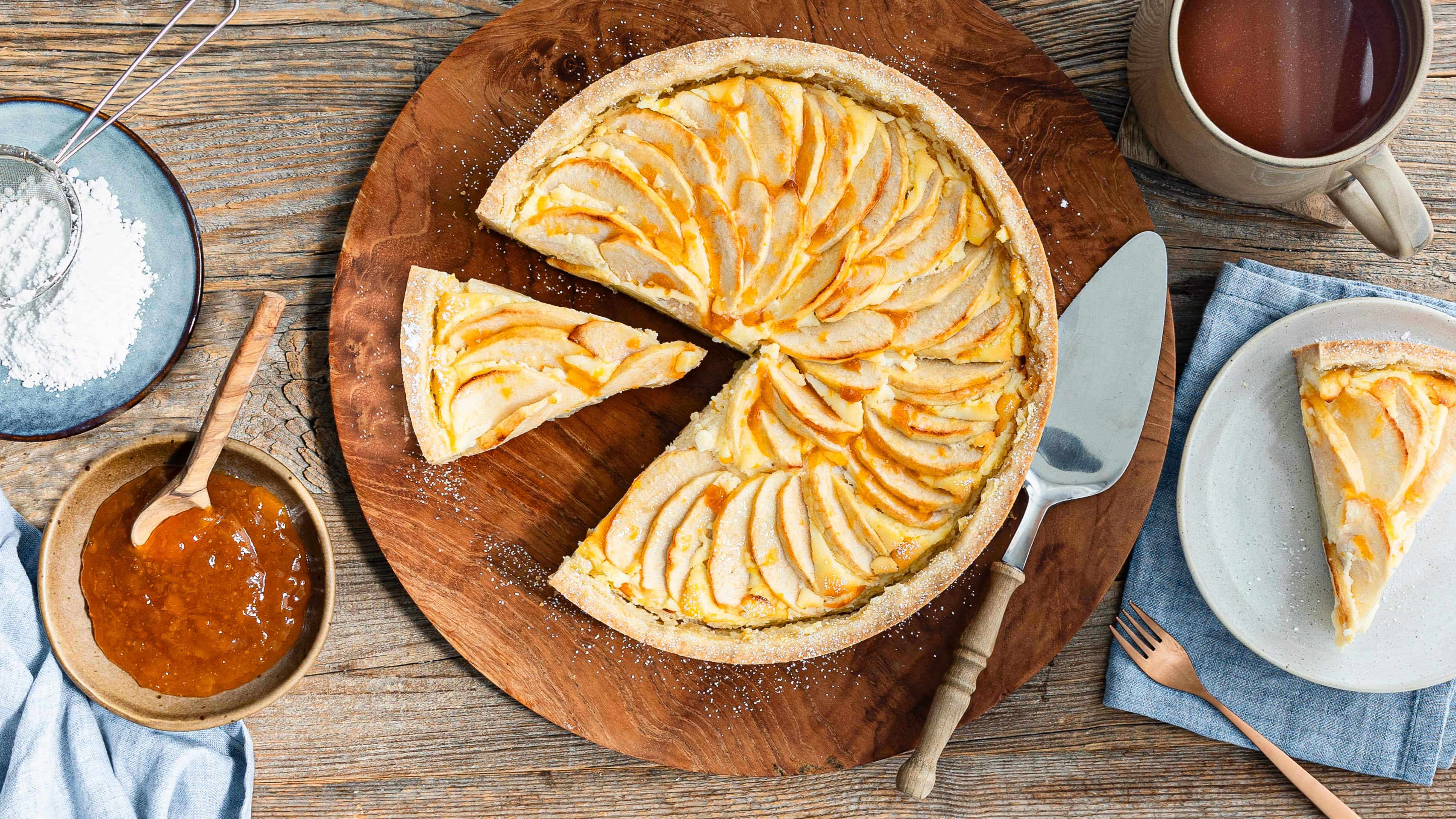 Apfelkuchen mit Quark