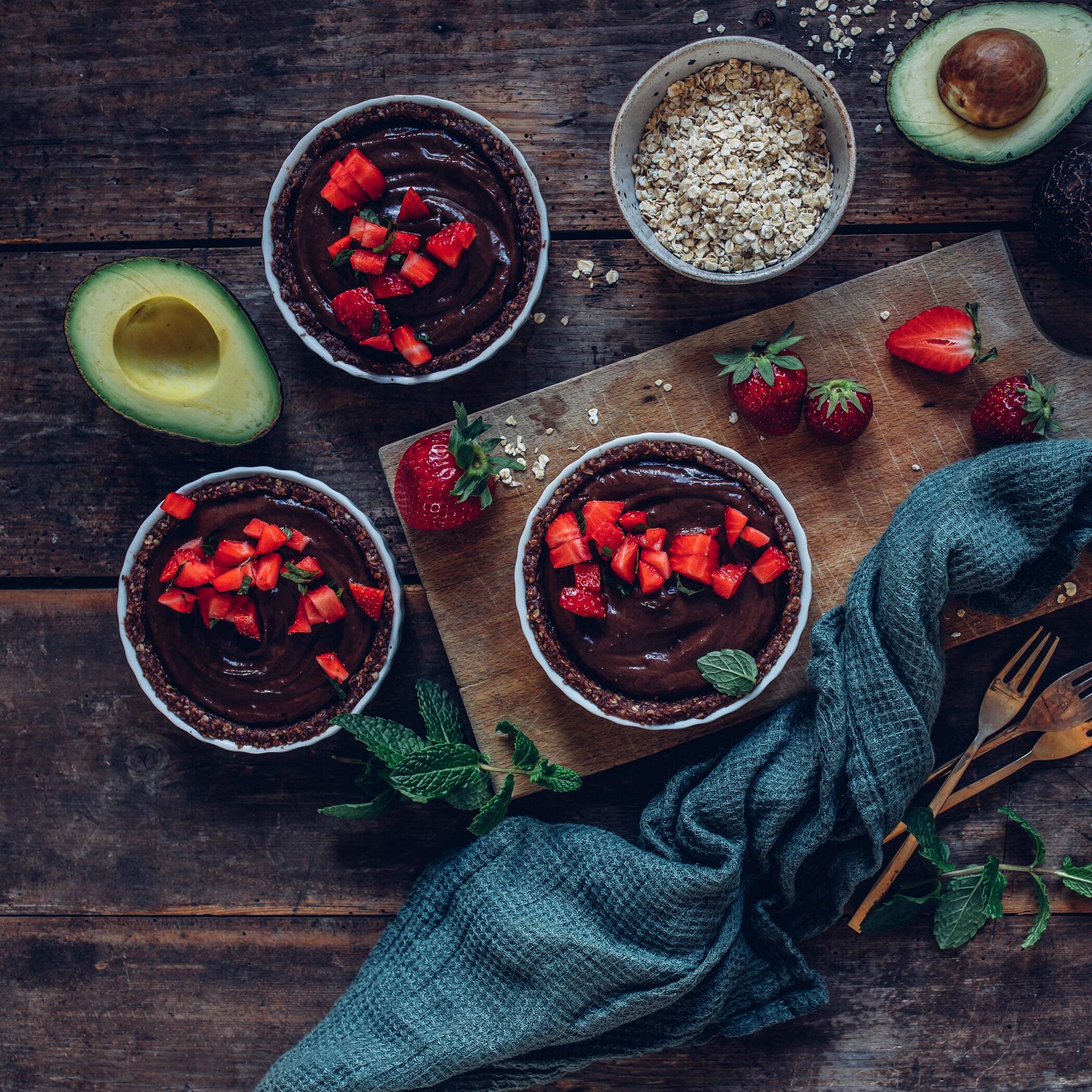 Avocado-Schoko-Tartelettes