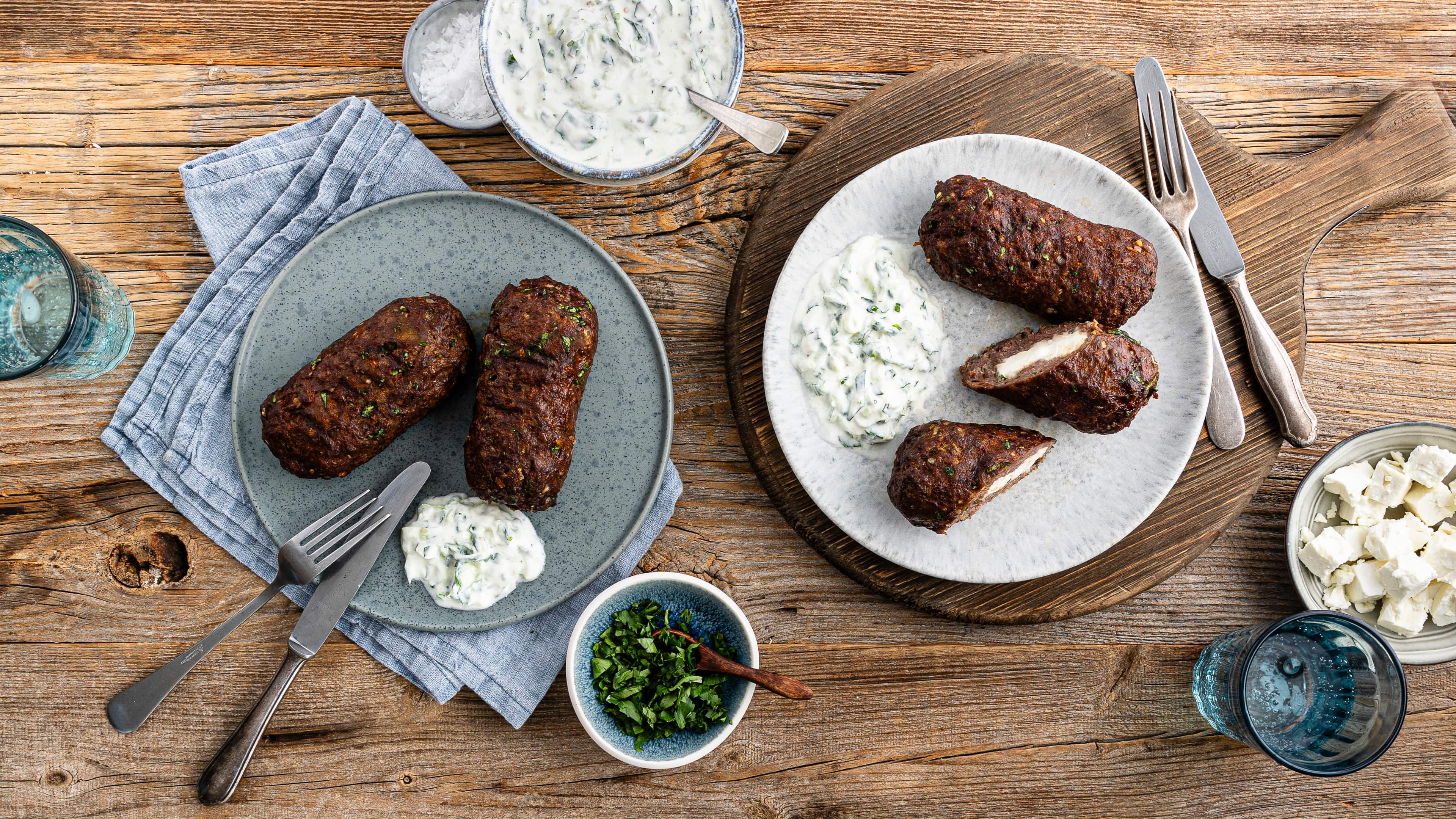 Bifteki vom Grill Bifteki vom Grill