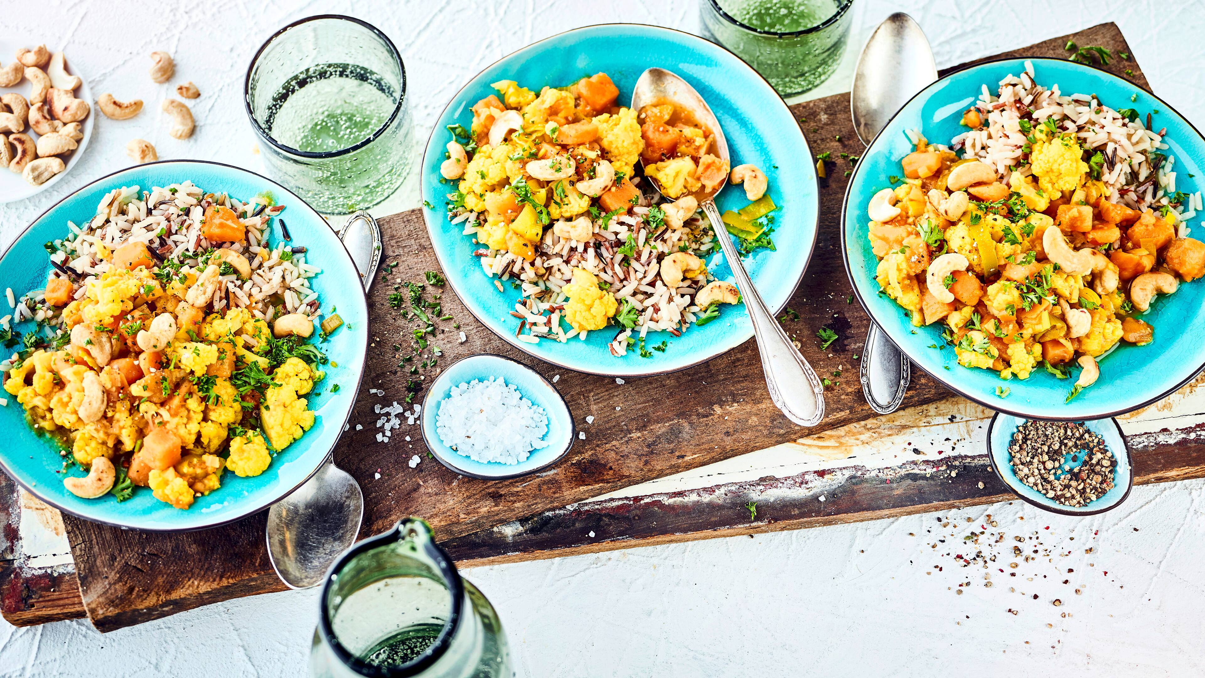 Blumenkohlcurry mit Batate Blumenkohlcurry mit Batate