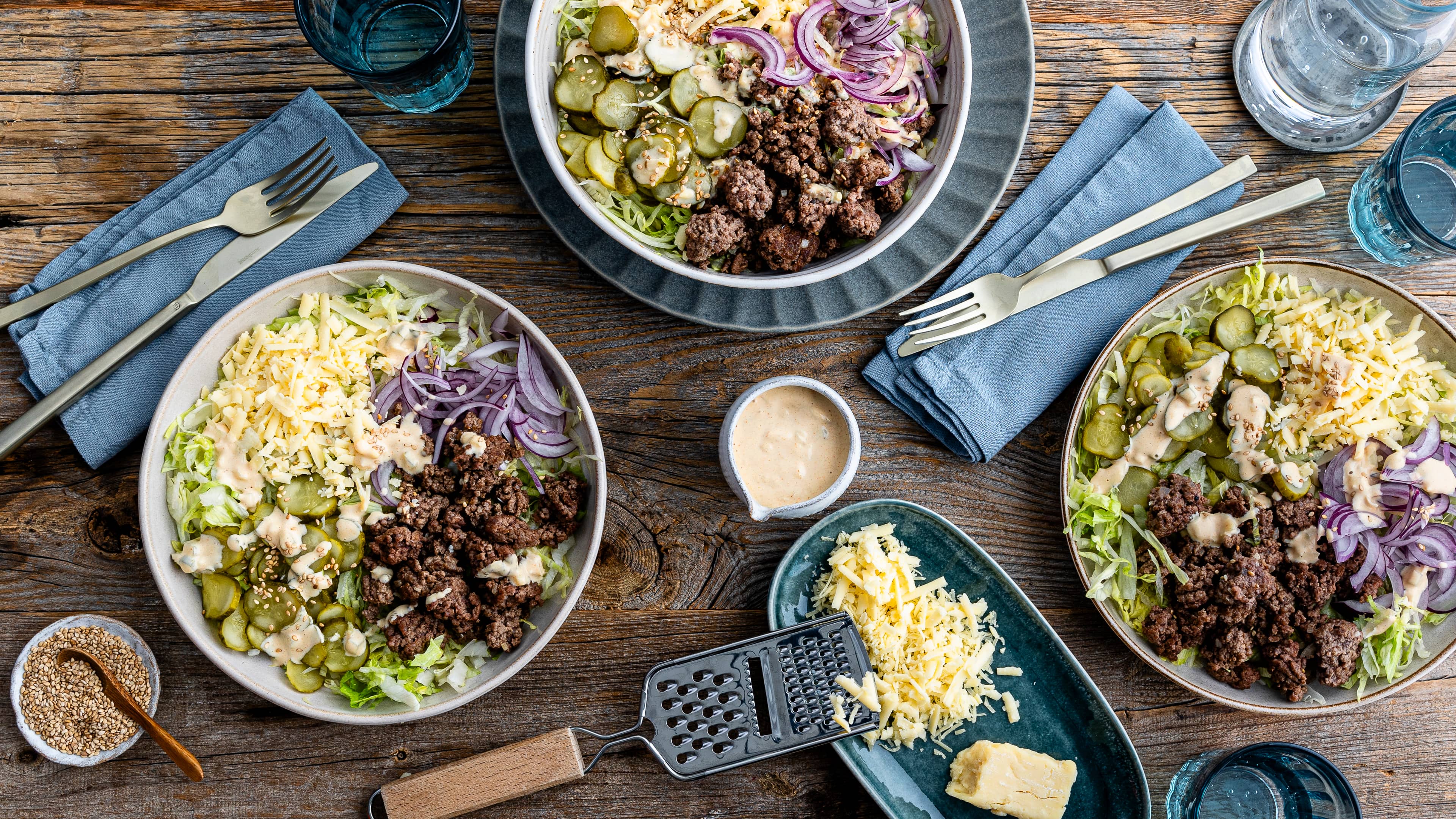 Cheeseburger-Salat Cheeseburger-Salat