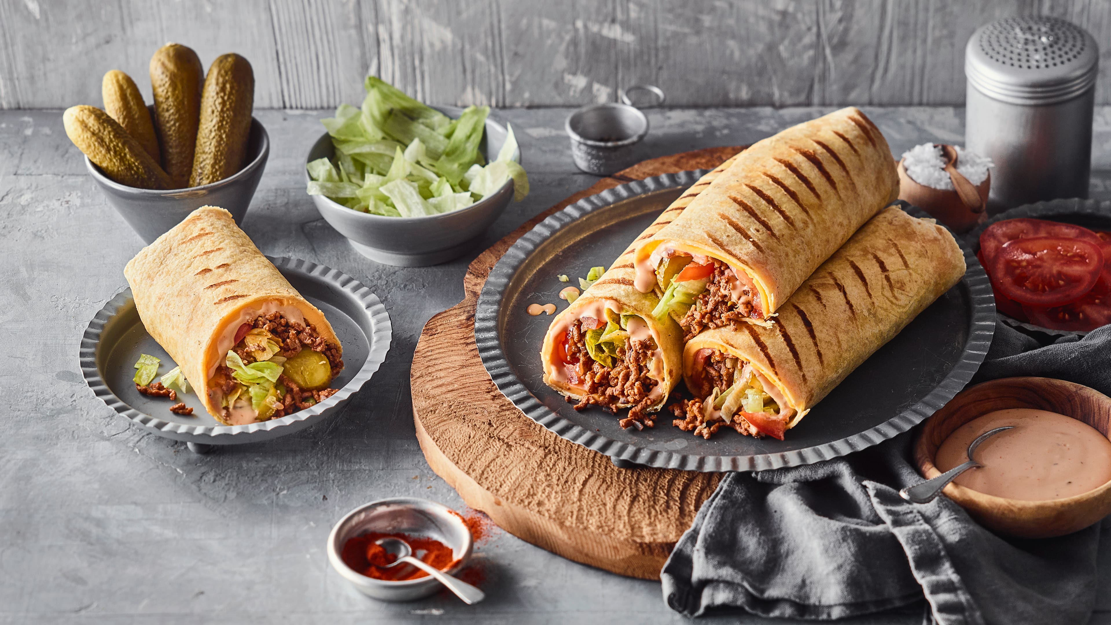 Cheeseburger-Wraps