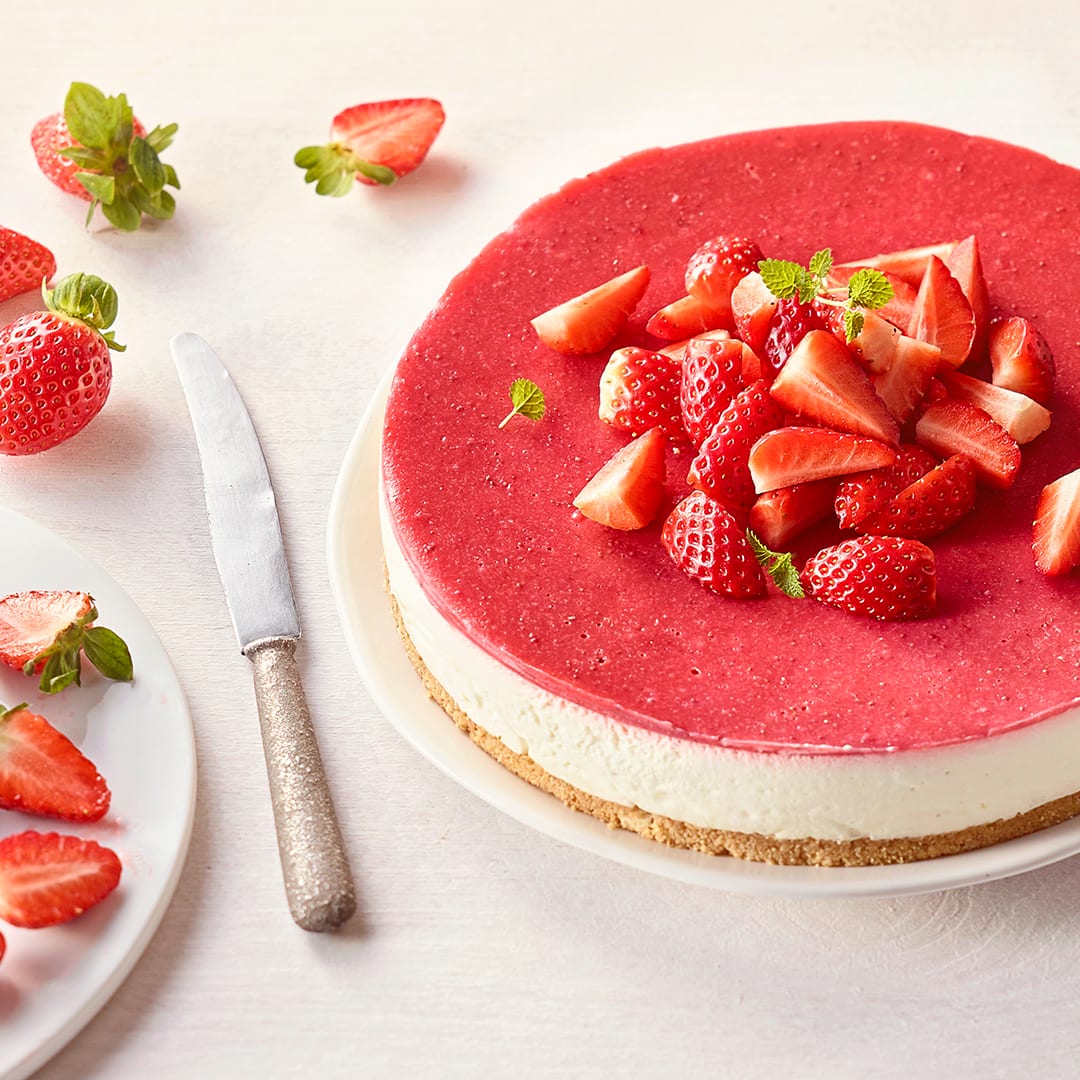 Schokokuchen mit Erdbeeren