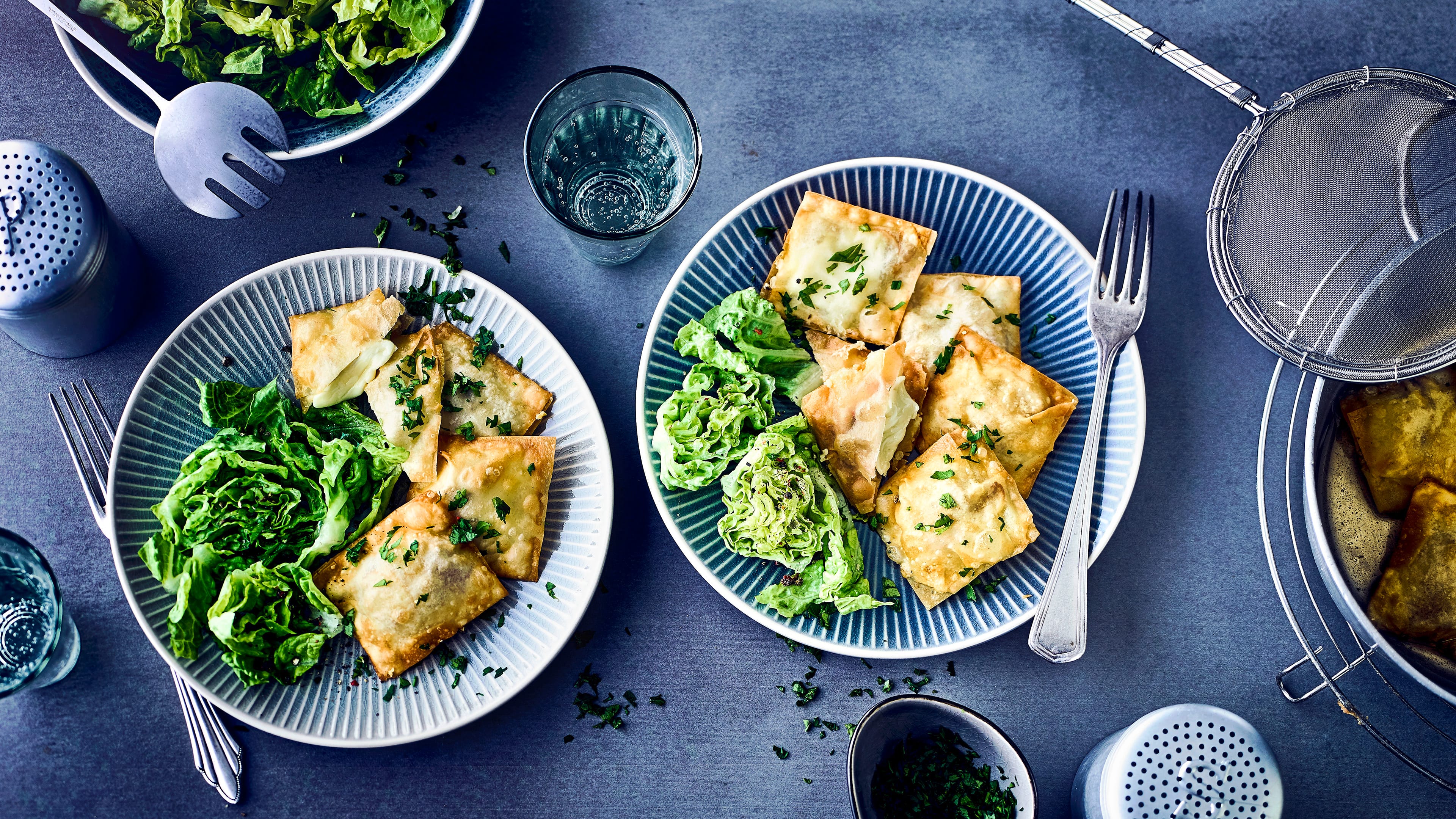 Filoteig-Käsetaschen Filoteig-Käsetaschen