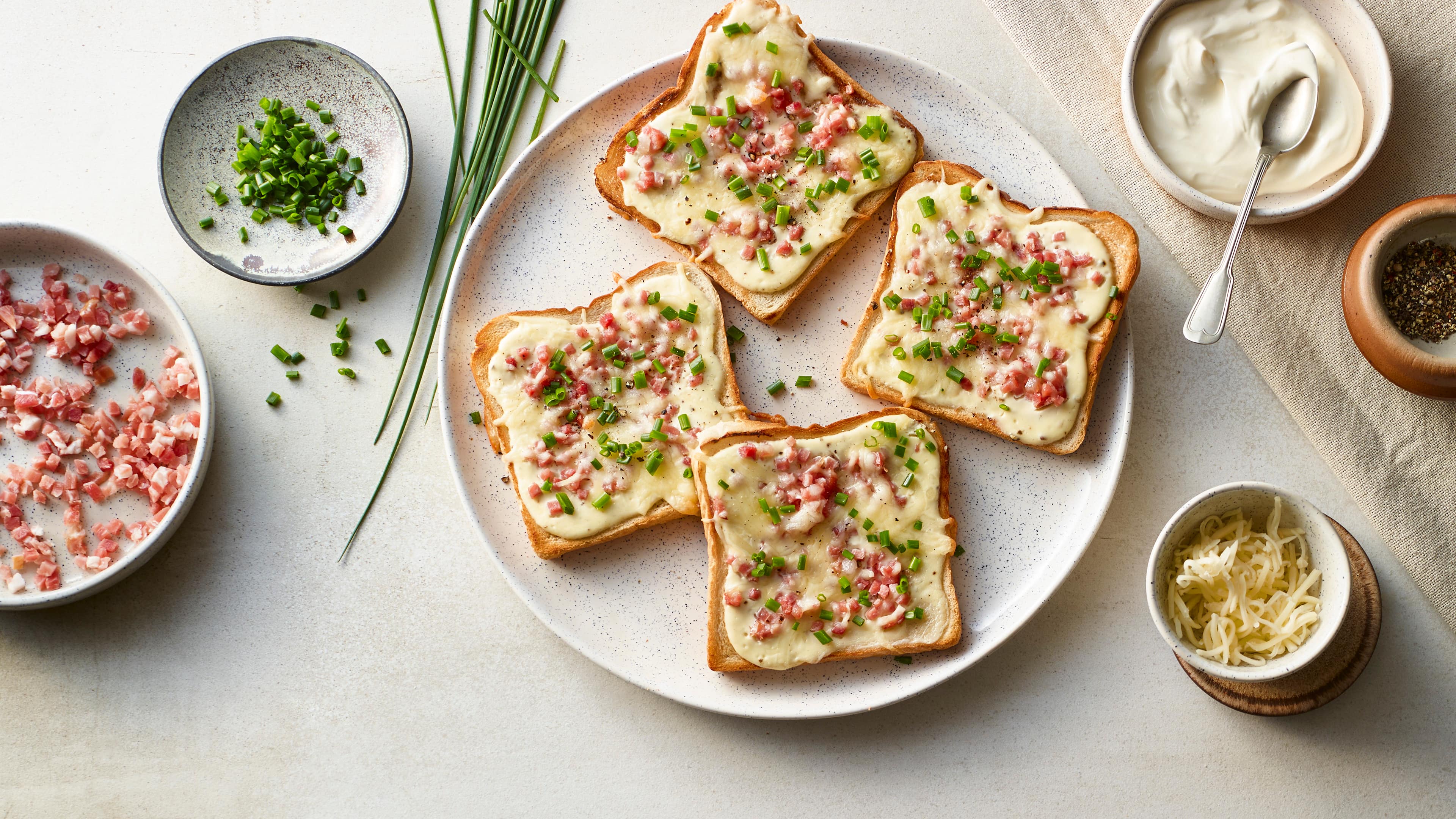 Flammkuchen-Toast Flammkuchen-Toast