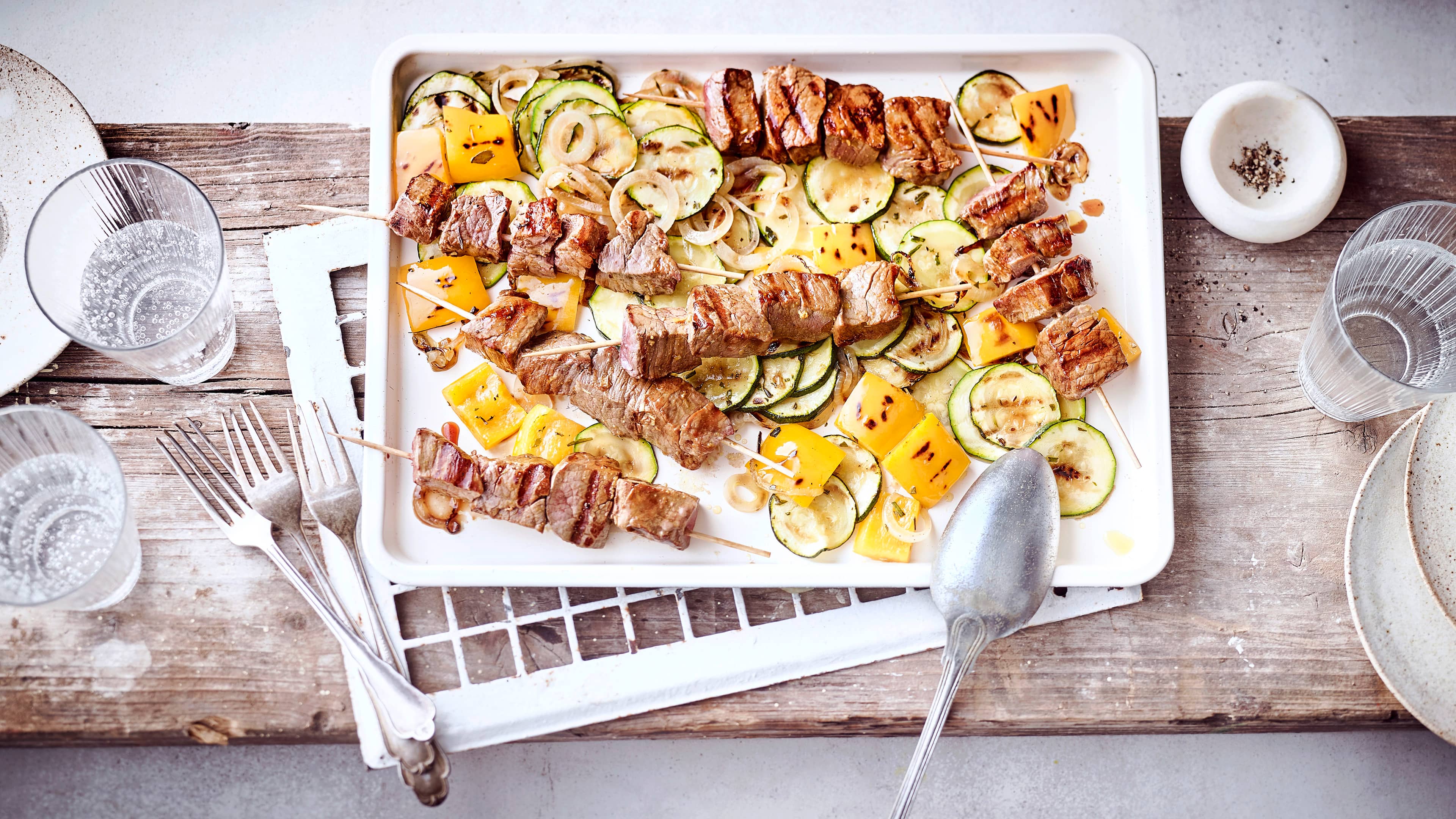Gegrillte Filetspieße Gegrillte Filetspieße
