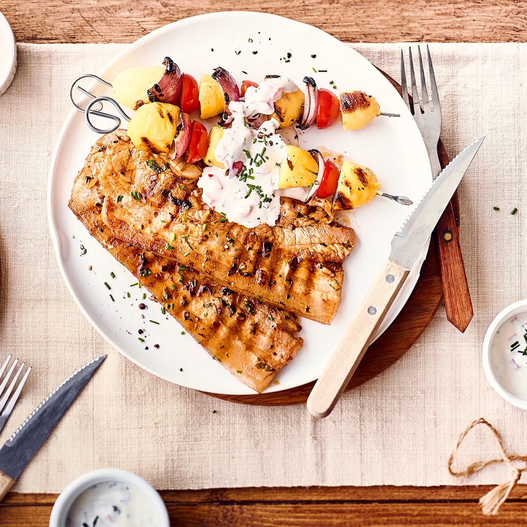 Holzfällersteak mit Gemüse