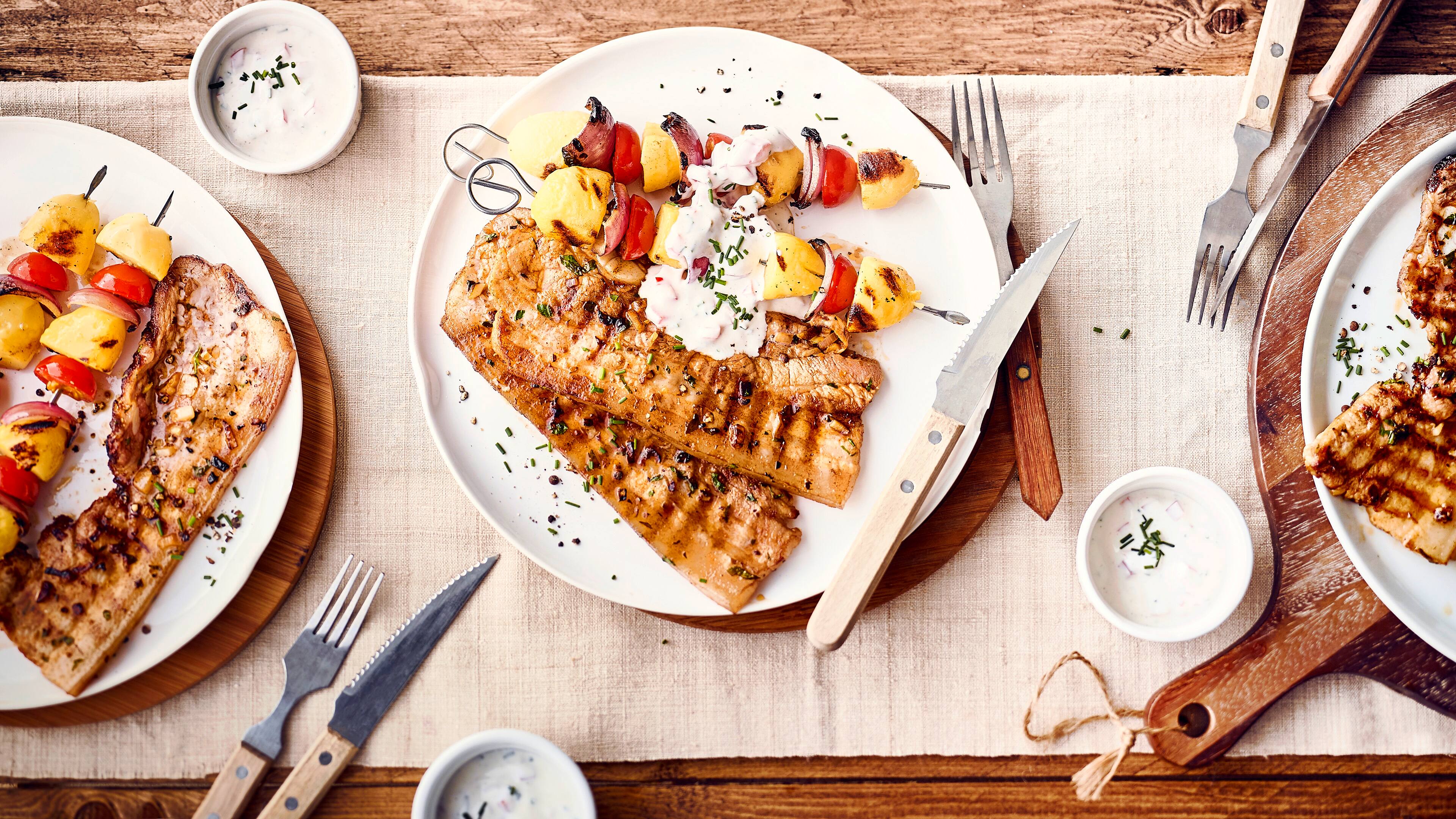Holzfällersteak mit Gemüse Holzfällersteak mit Gemüse