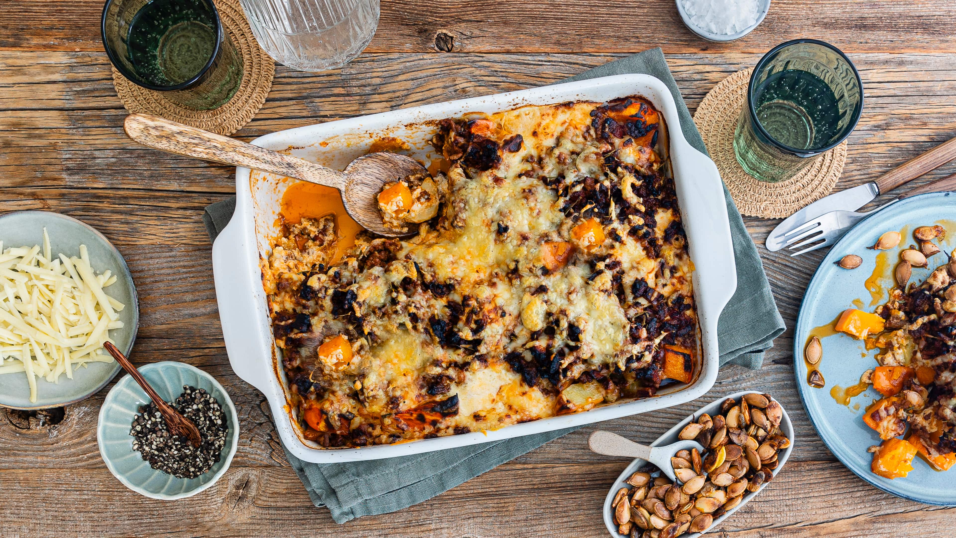 Kürbisauflauf mit Hackfleisch Kürbisauflauf mit Hackfleisch