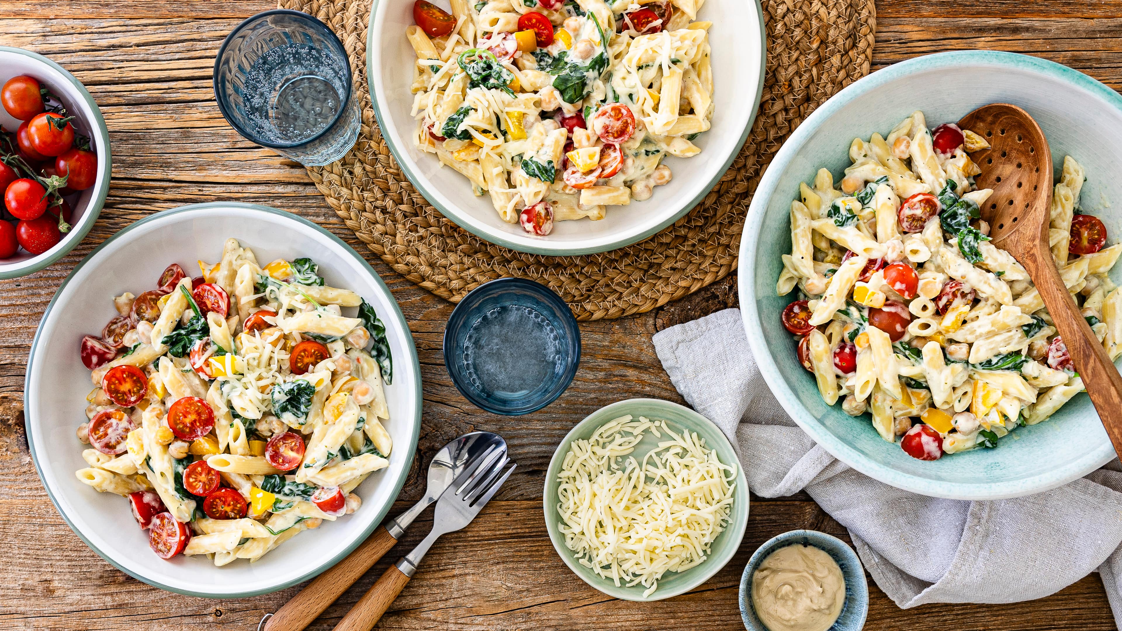 One Pot Pasta mit Kichererbsen One Pot Pasta mit Kichererbsen