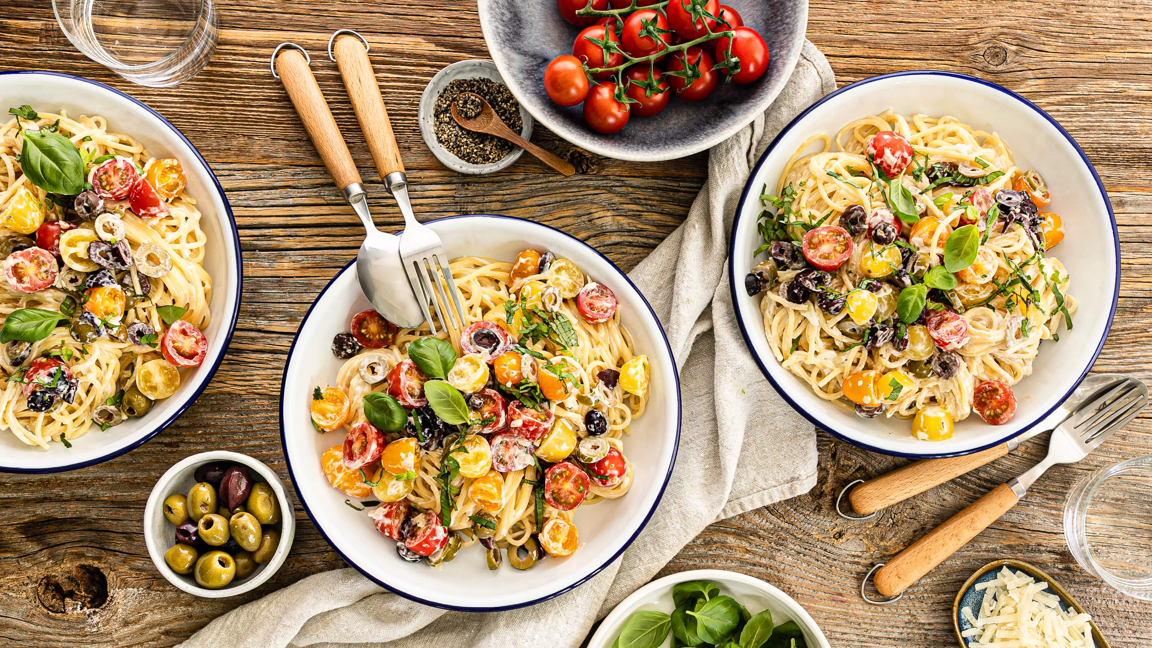 One Pot Spaghetti mit Tomaten One Pot Spaghetti mit Tomaten