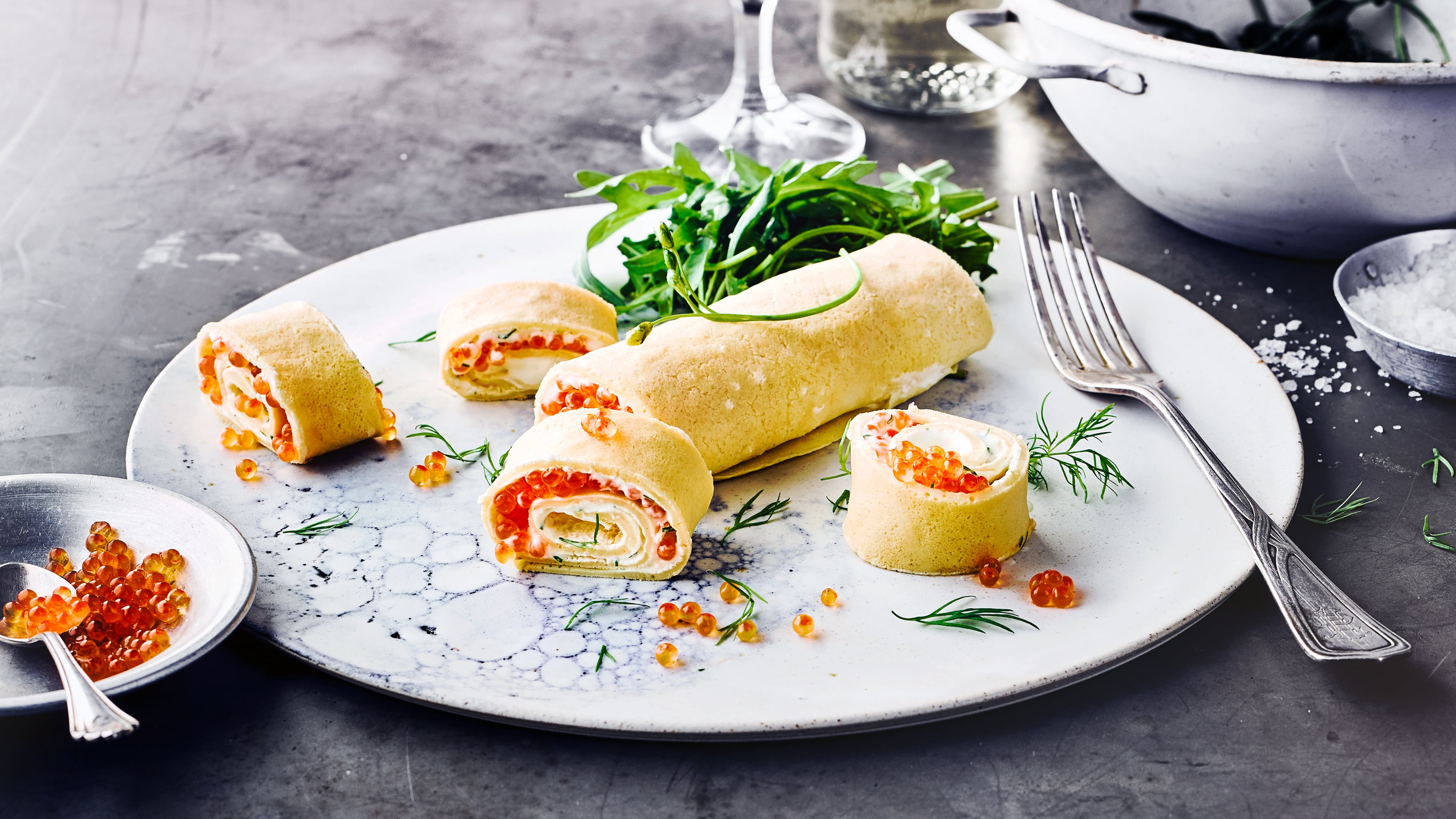 Pfannkuchenröllchen Pfannkuchenröllchen