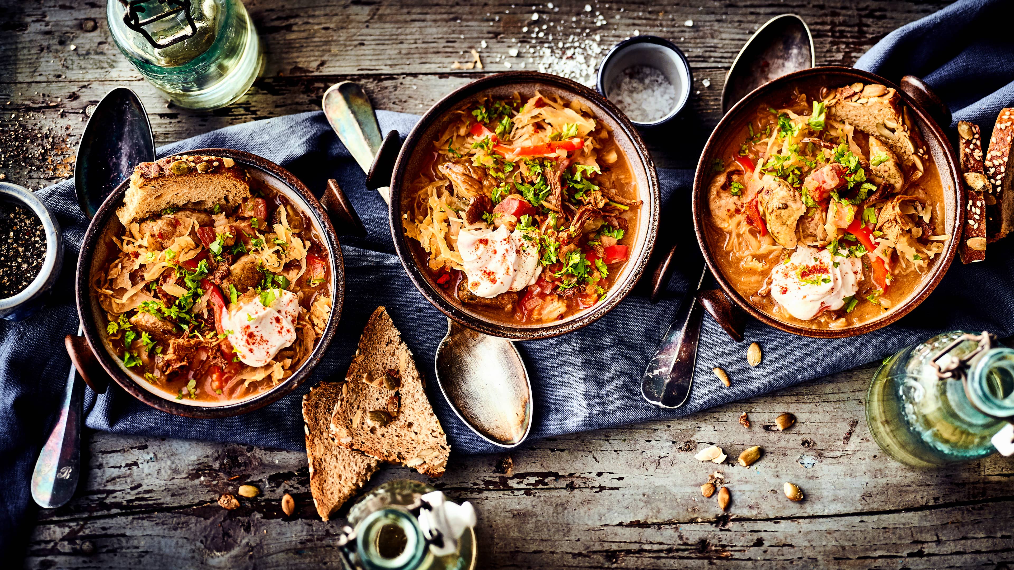 Sauerkrautsuppe mit Pilzen Sauerkrautsuppe mit Pilzen