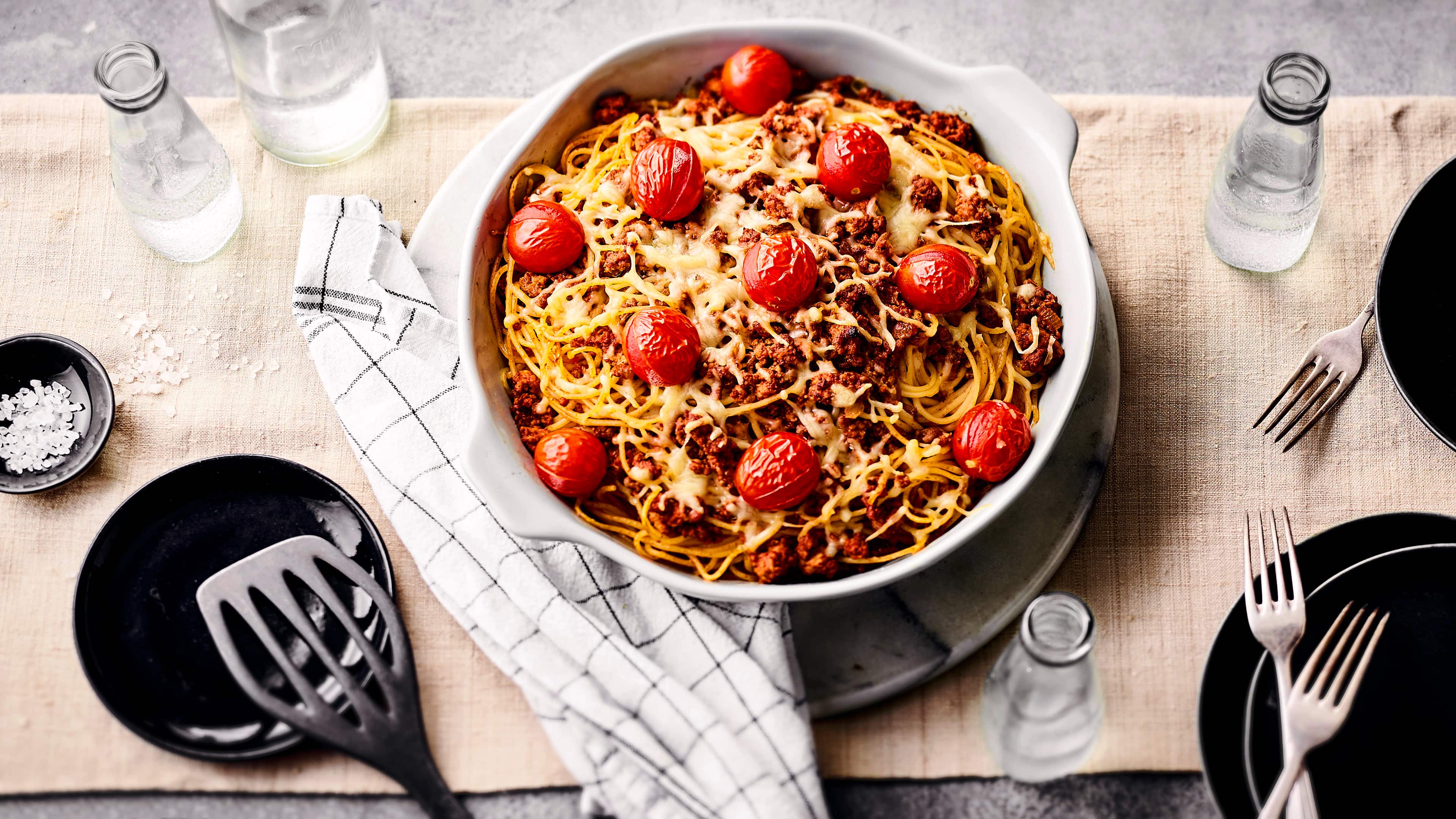 Spaghettiauflauf mediterran Spaghettiauflauf mediterran