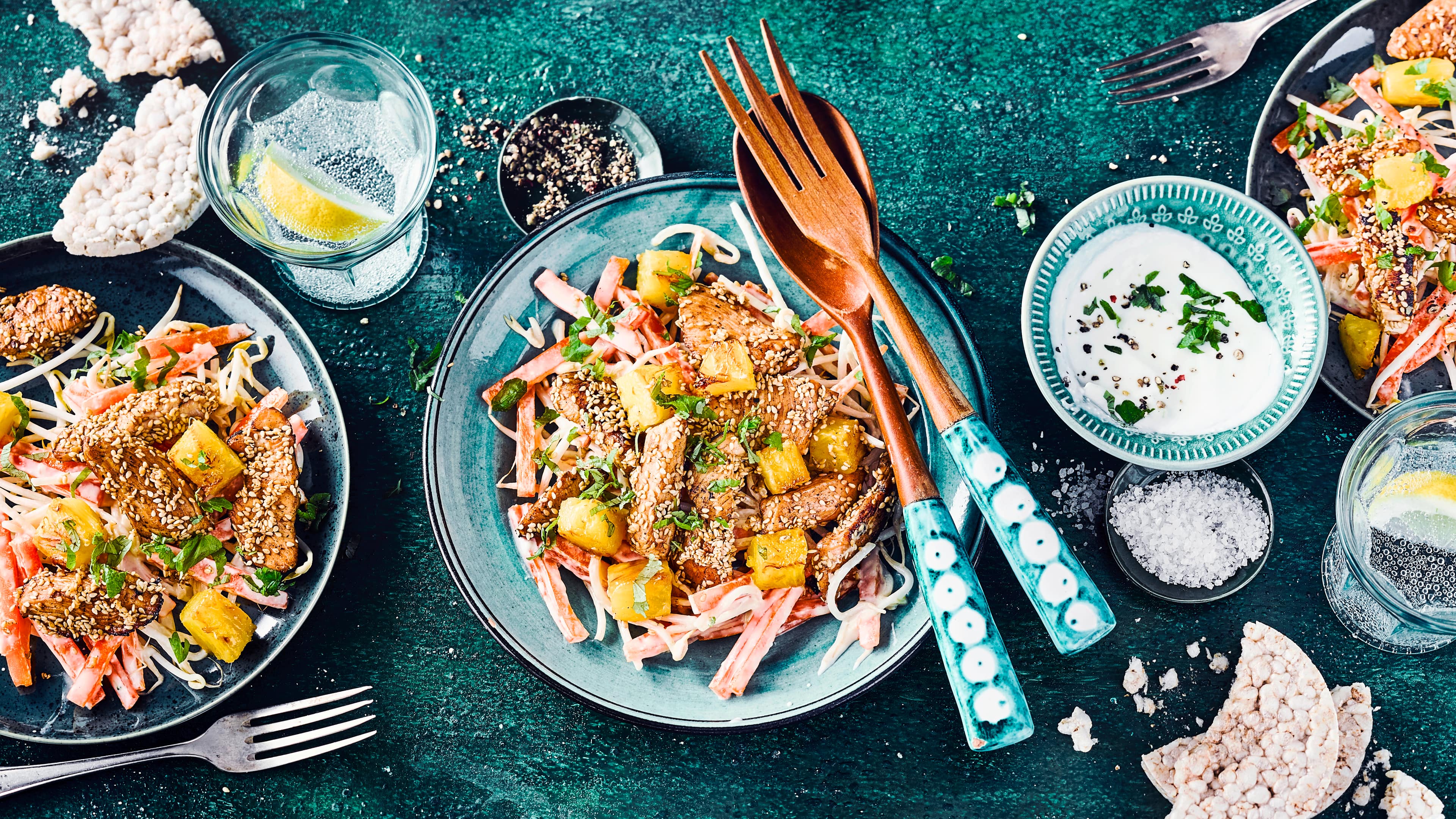 Sprossen-Salat mit Huhn Sprossen-Salat mit Huhn