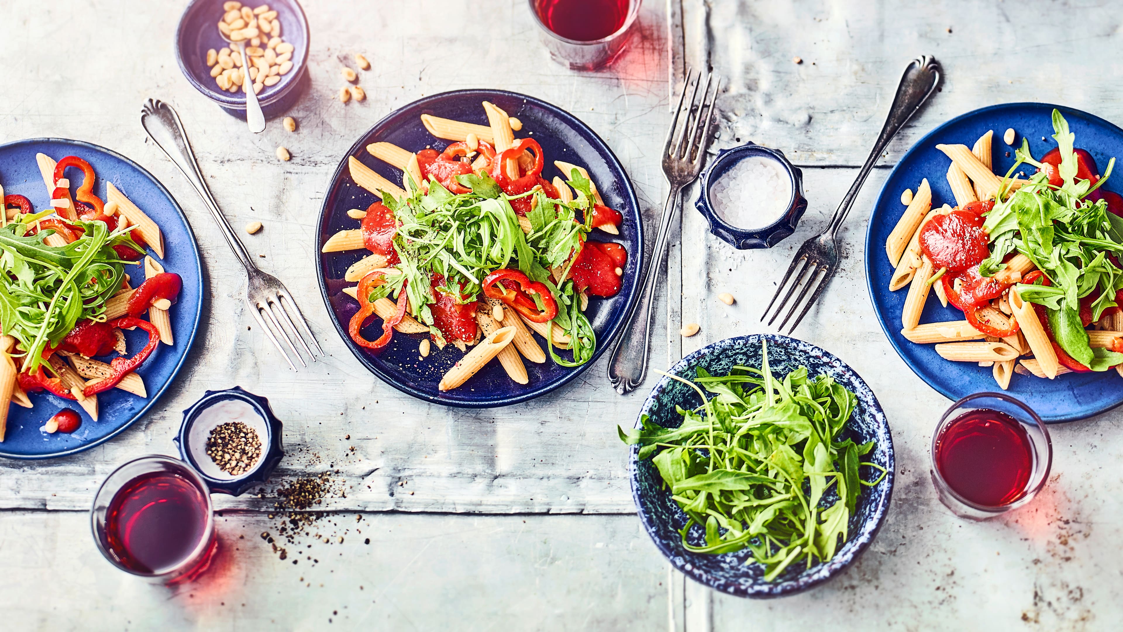 Vollkornpenne mit Rucola Vollkornpenne mit Rucola