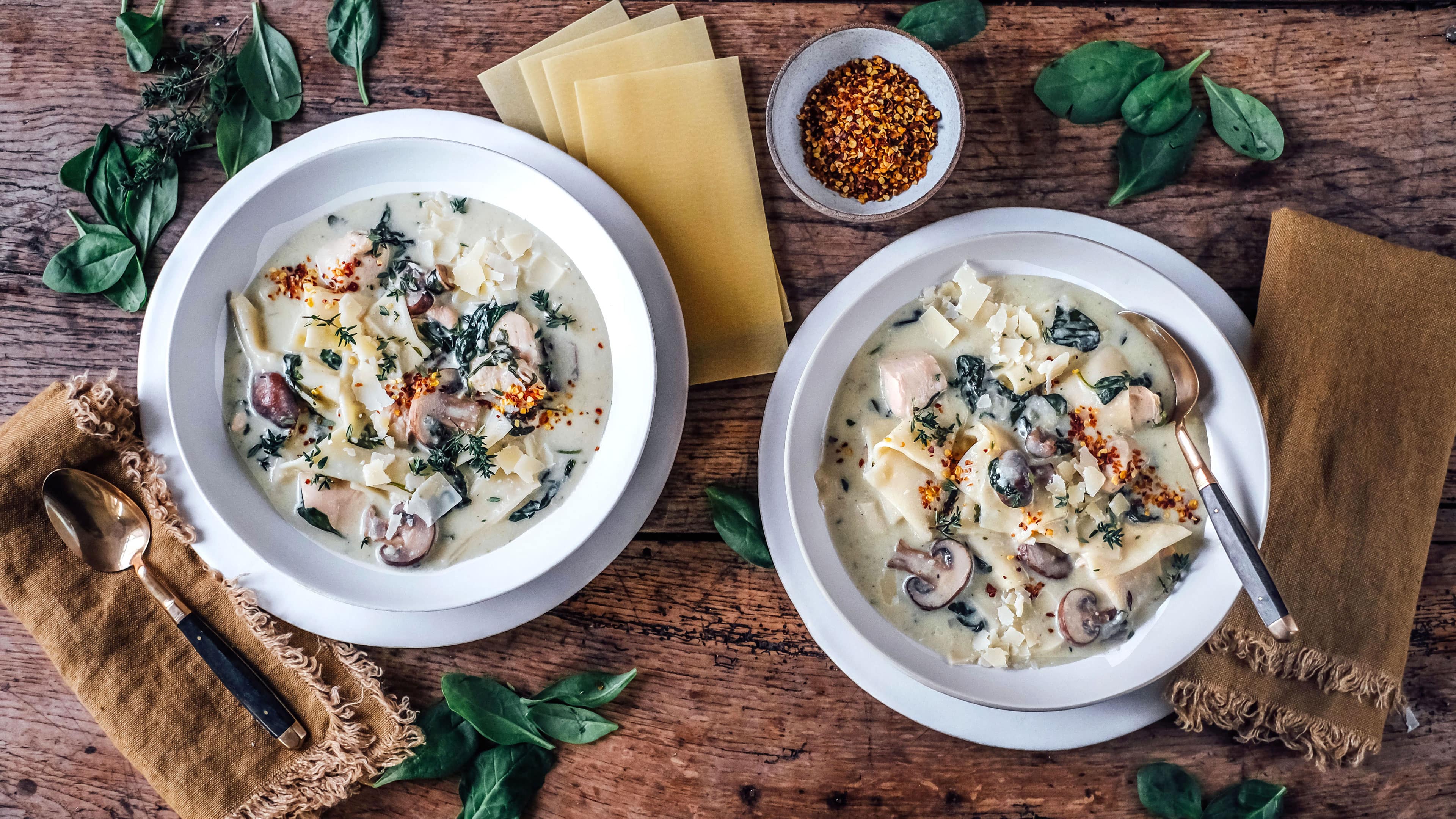 Weiße Lasagnen-Suppe Weiße Lasagnen-Suppe