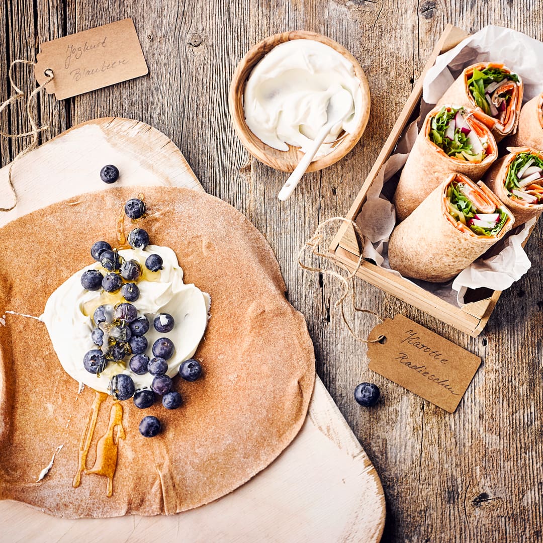 Wraps herzhaft und süss