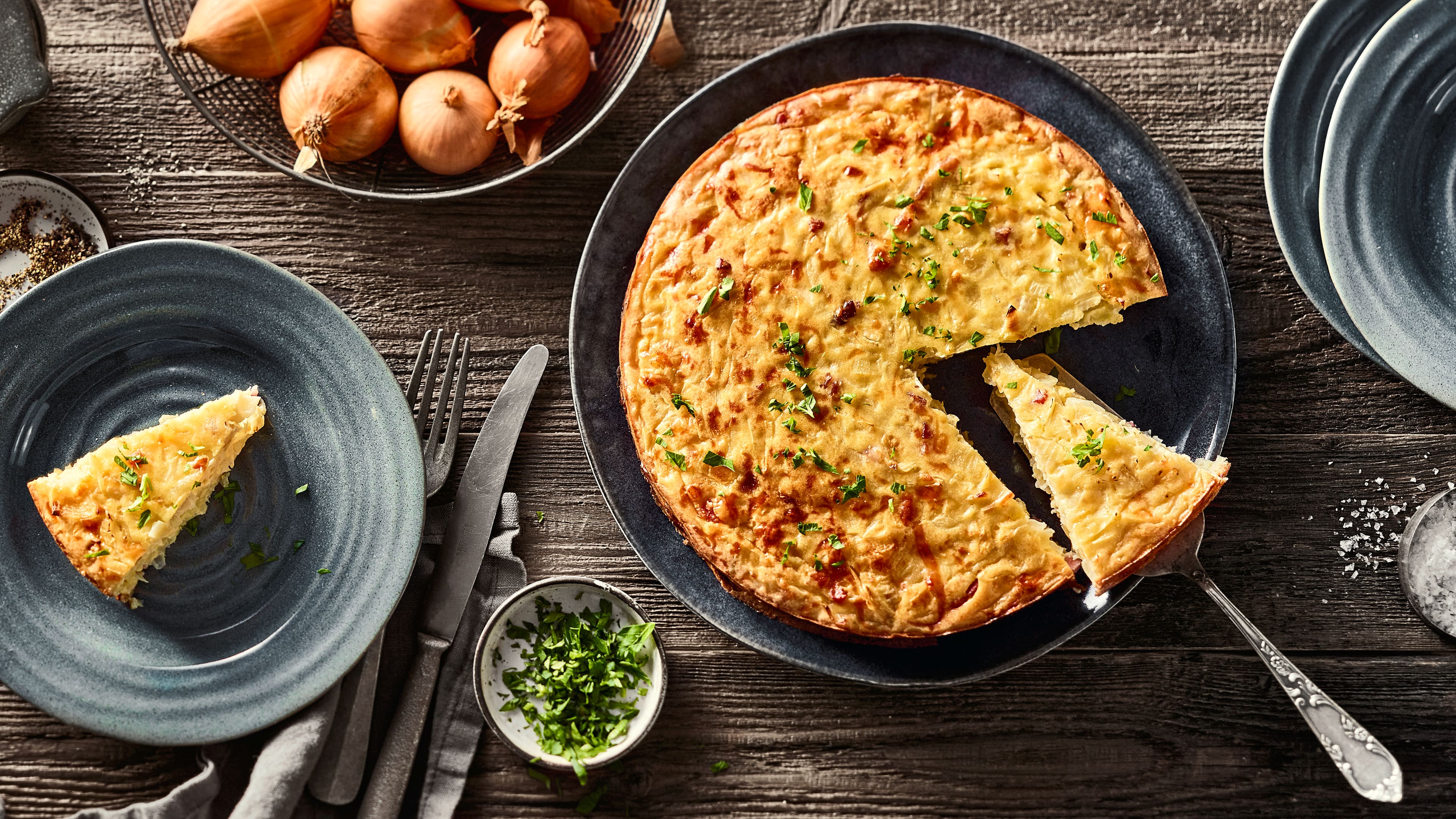 Zwiebelkuchen ohne Boden Zwiebelkuchen ohne Boden
