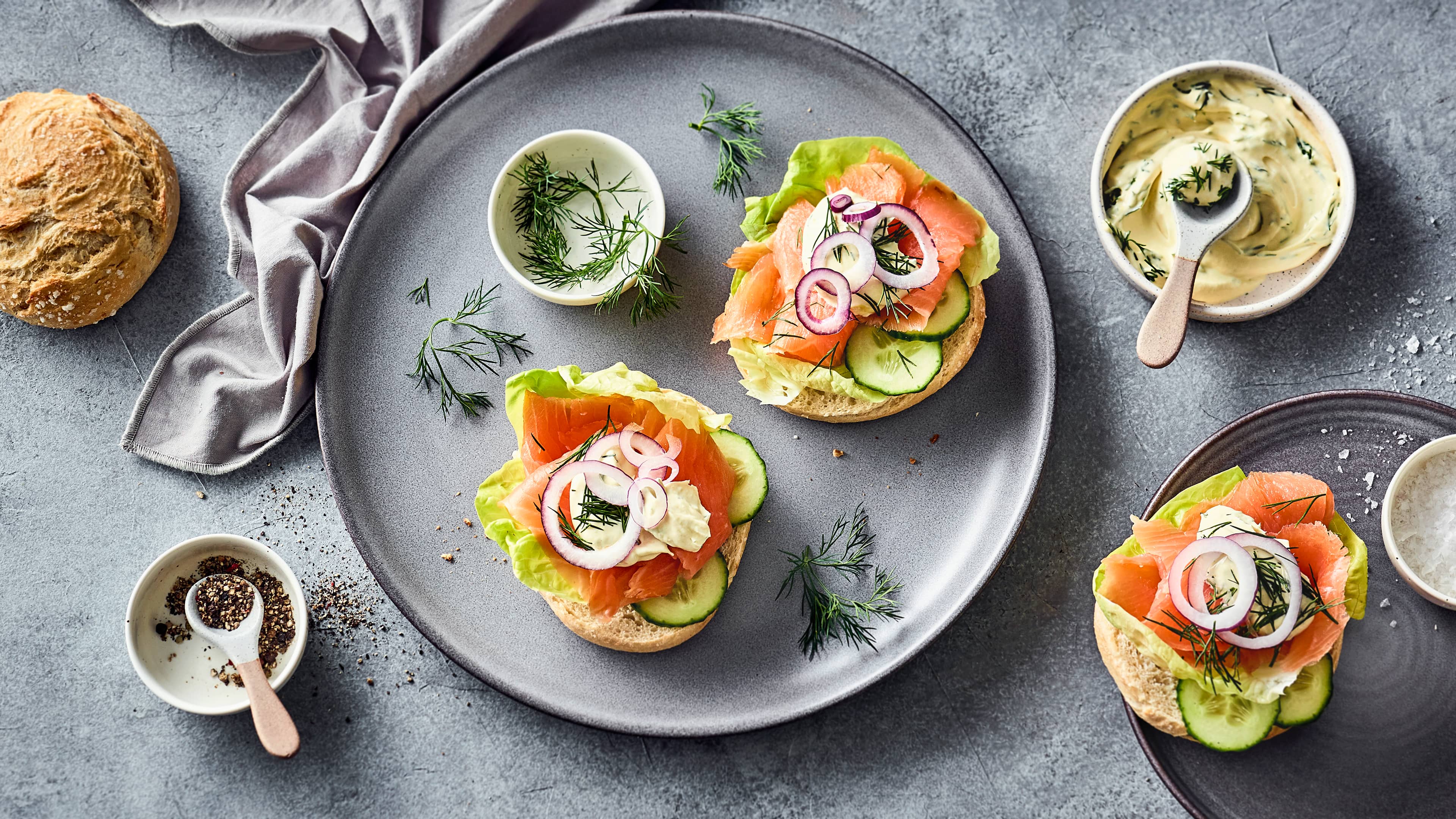 Lachsbrötchen Lachsbrötchen