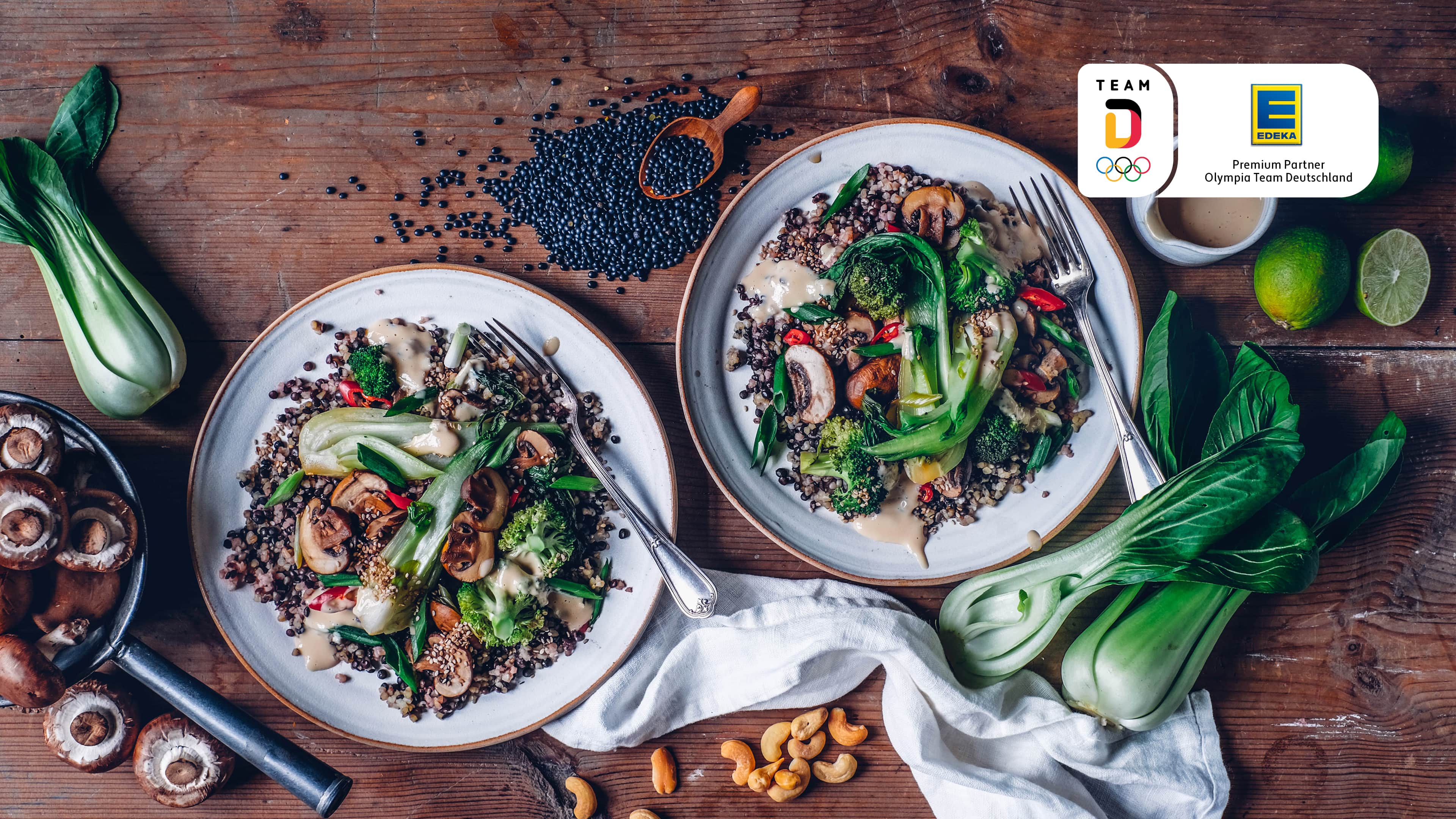 Linsen-Bulgur-Salat mit Pak Choi und Brokkoli Linsen-Bulgur-Salat mit Pak Choi und Brokkoli