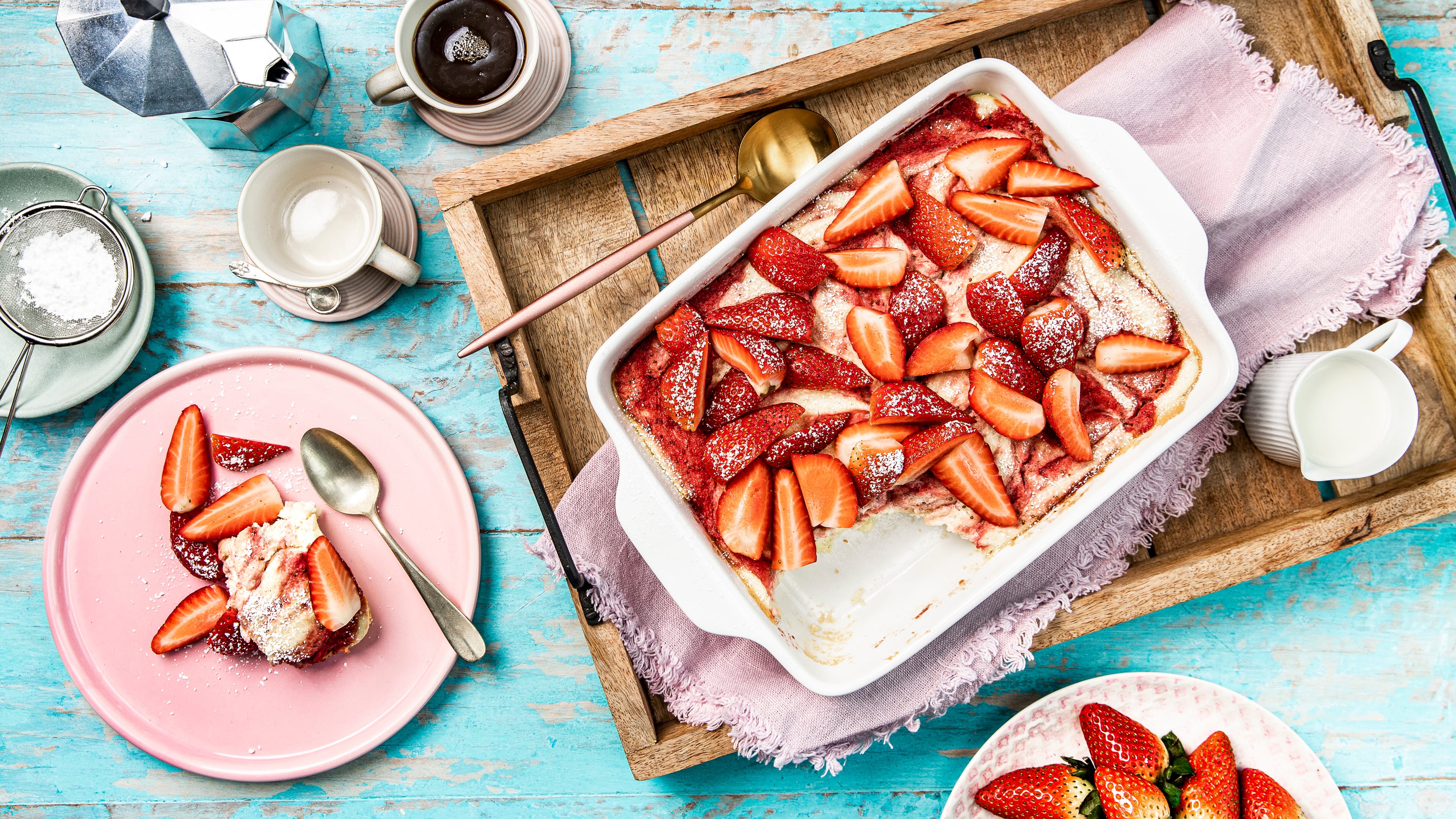 Quarkauflauf mit Erdbeeren Quarkauflauf mit Erdbeeren