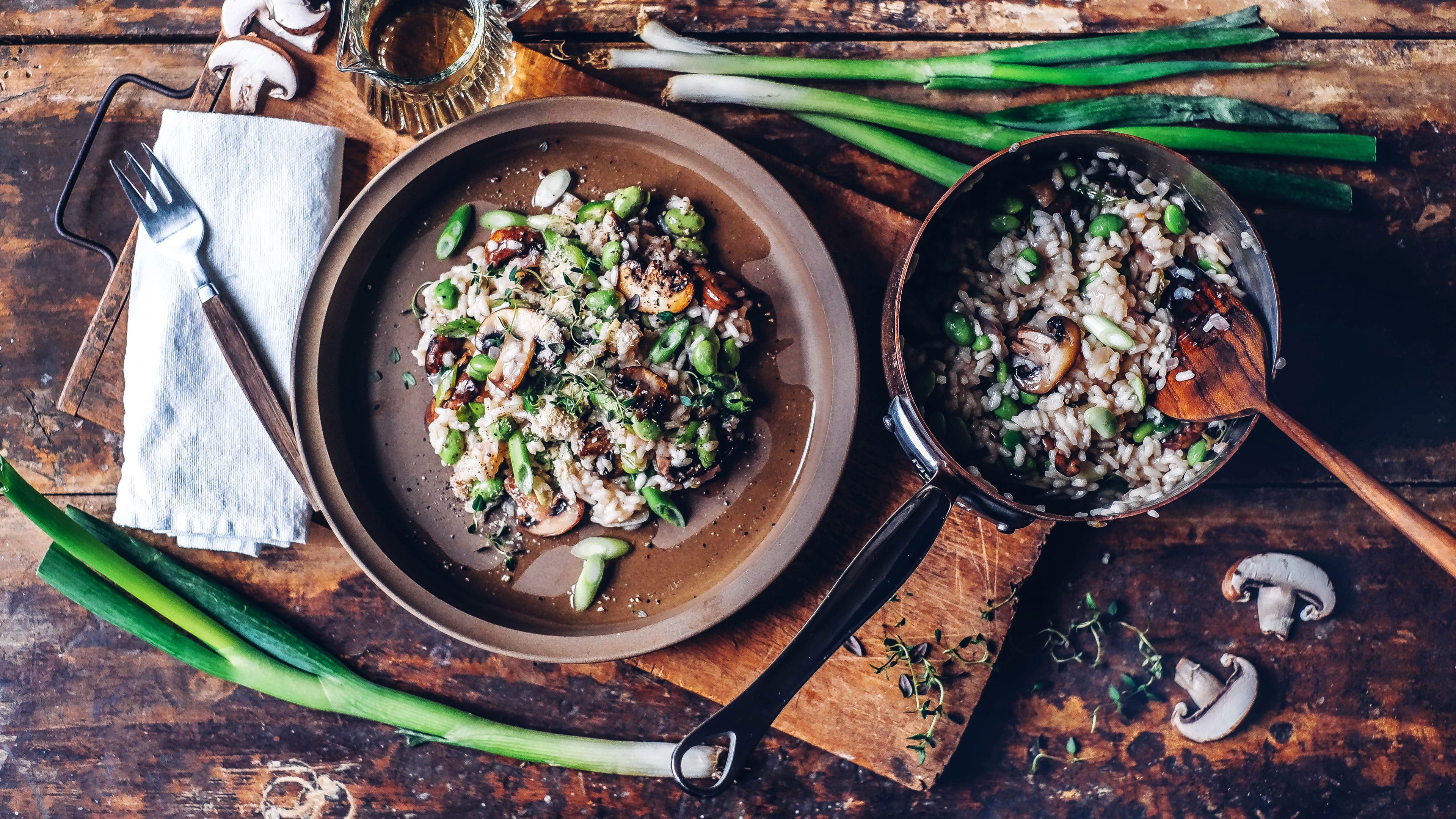 Risotto mit Miso und Frühlingsgemüse